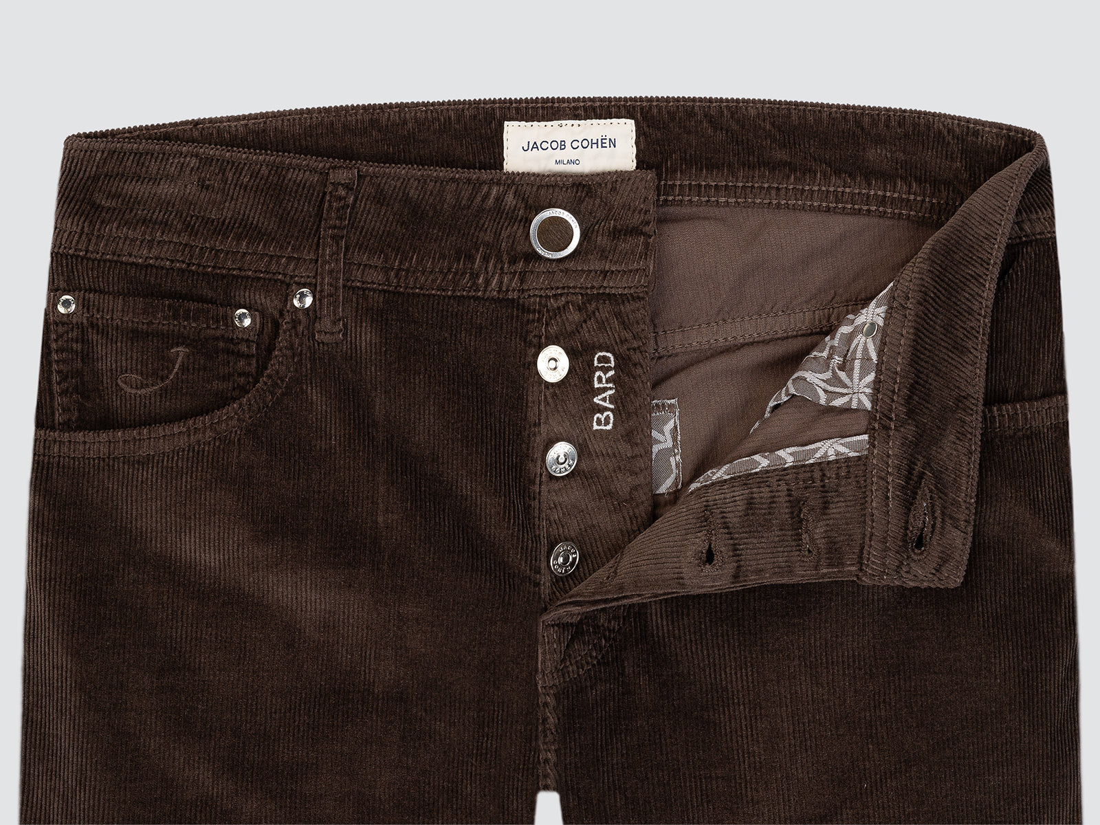 Bard 5-Pocket-Hose aus braunem Stretchcord