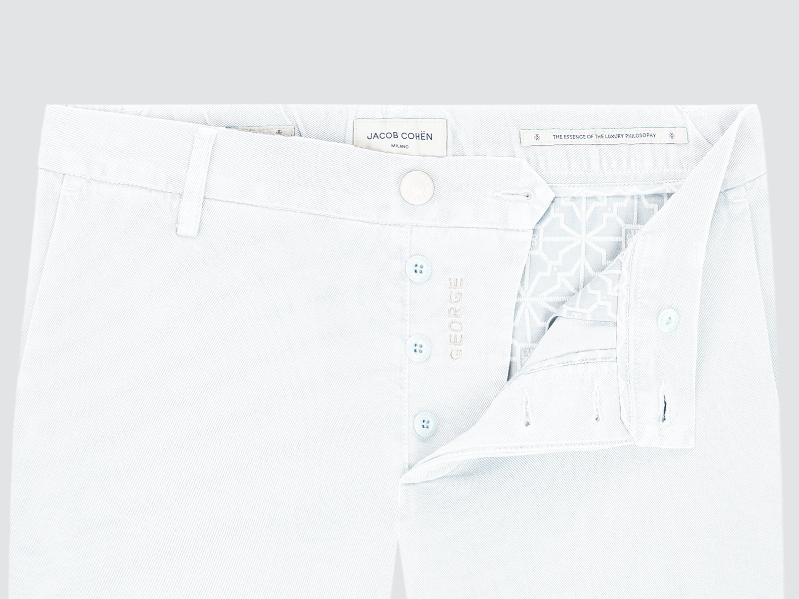 George Bermuda Shorts in ice blue Cotton stretch Twill