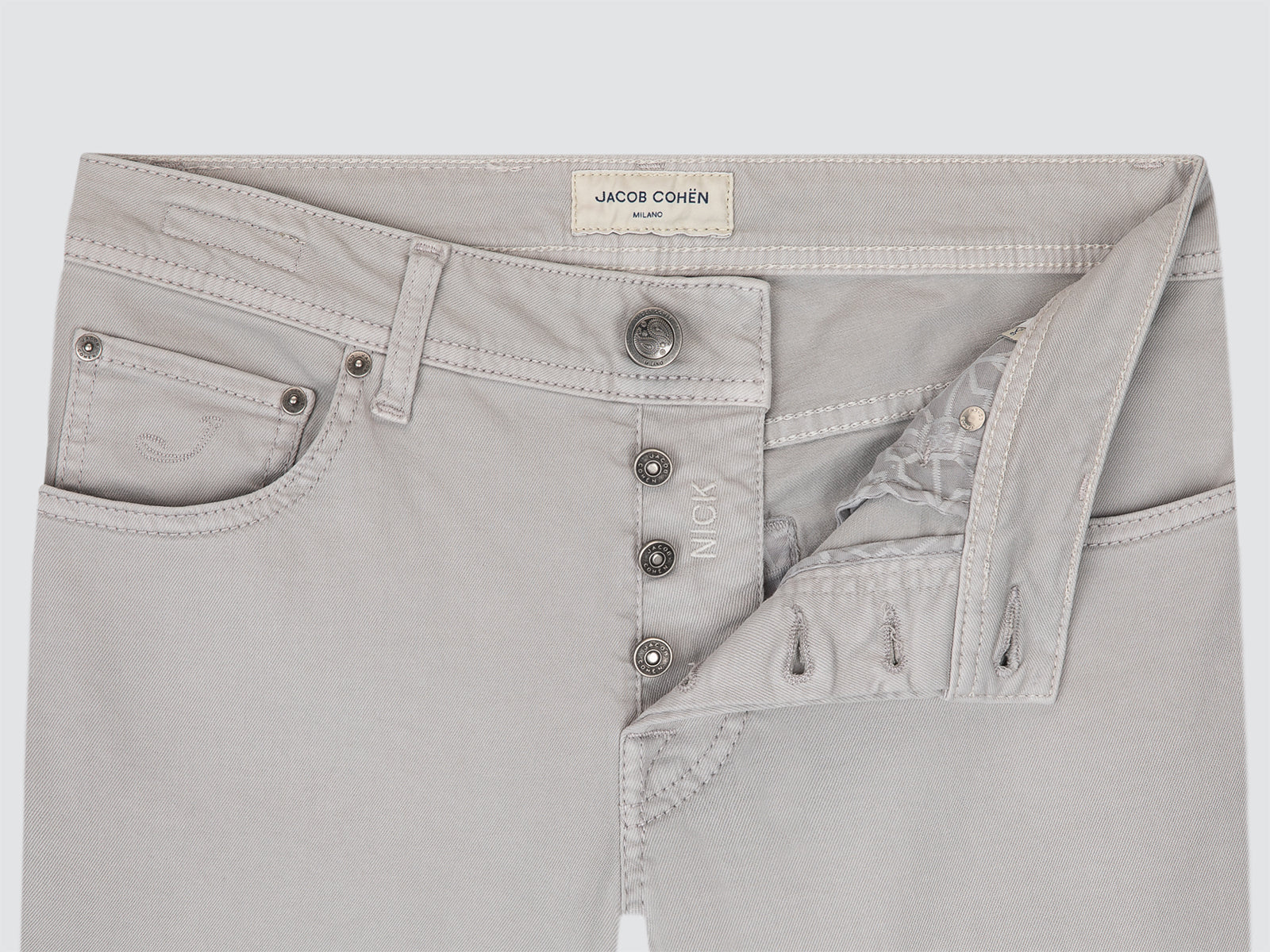 Nick Pantalon 5 poches en bull extensible beige