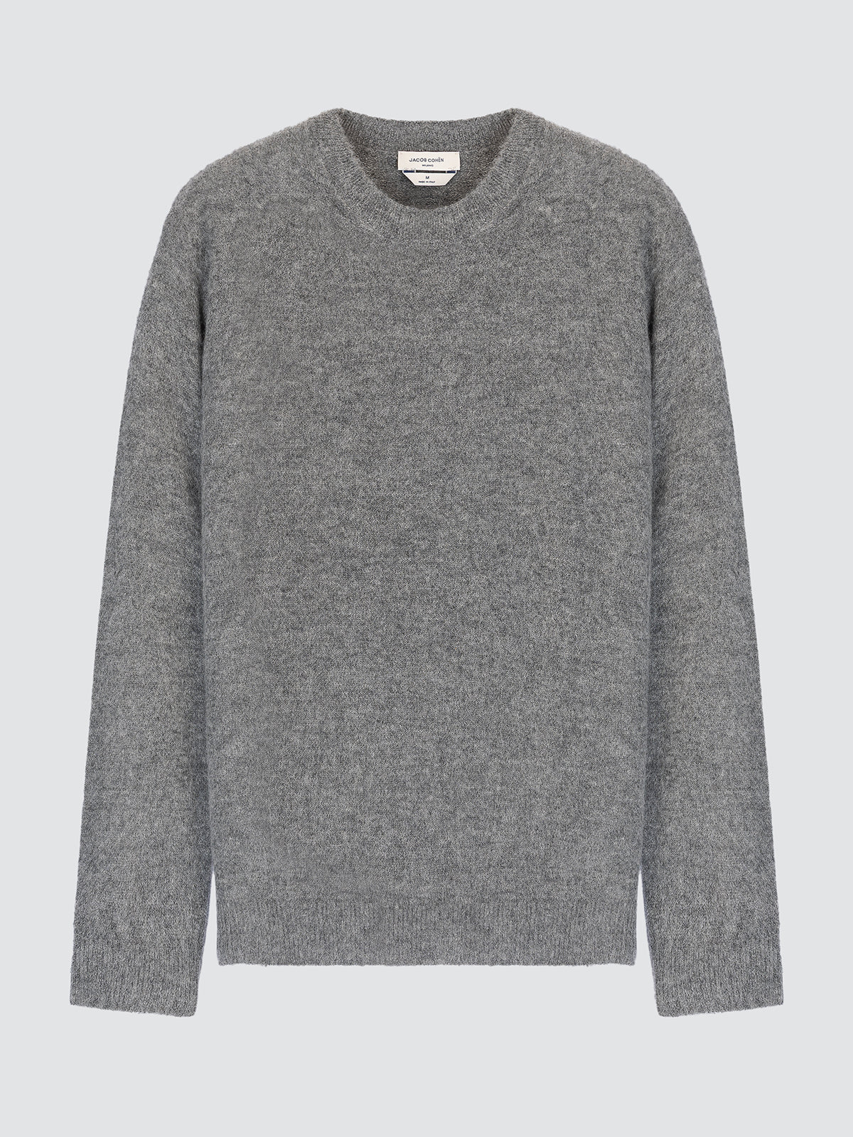Gray sweater Alpaca on a light gray background