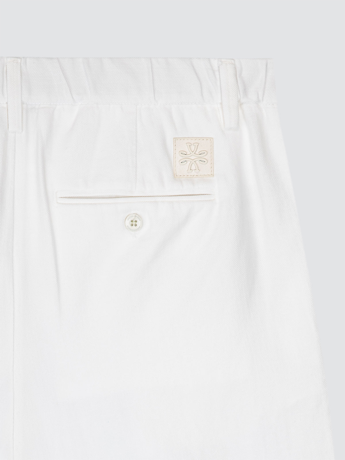 George Bermuda Shorts in white Cotton stretch Twill