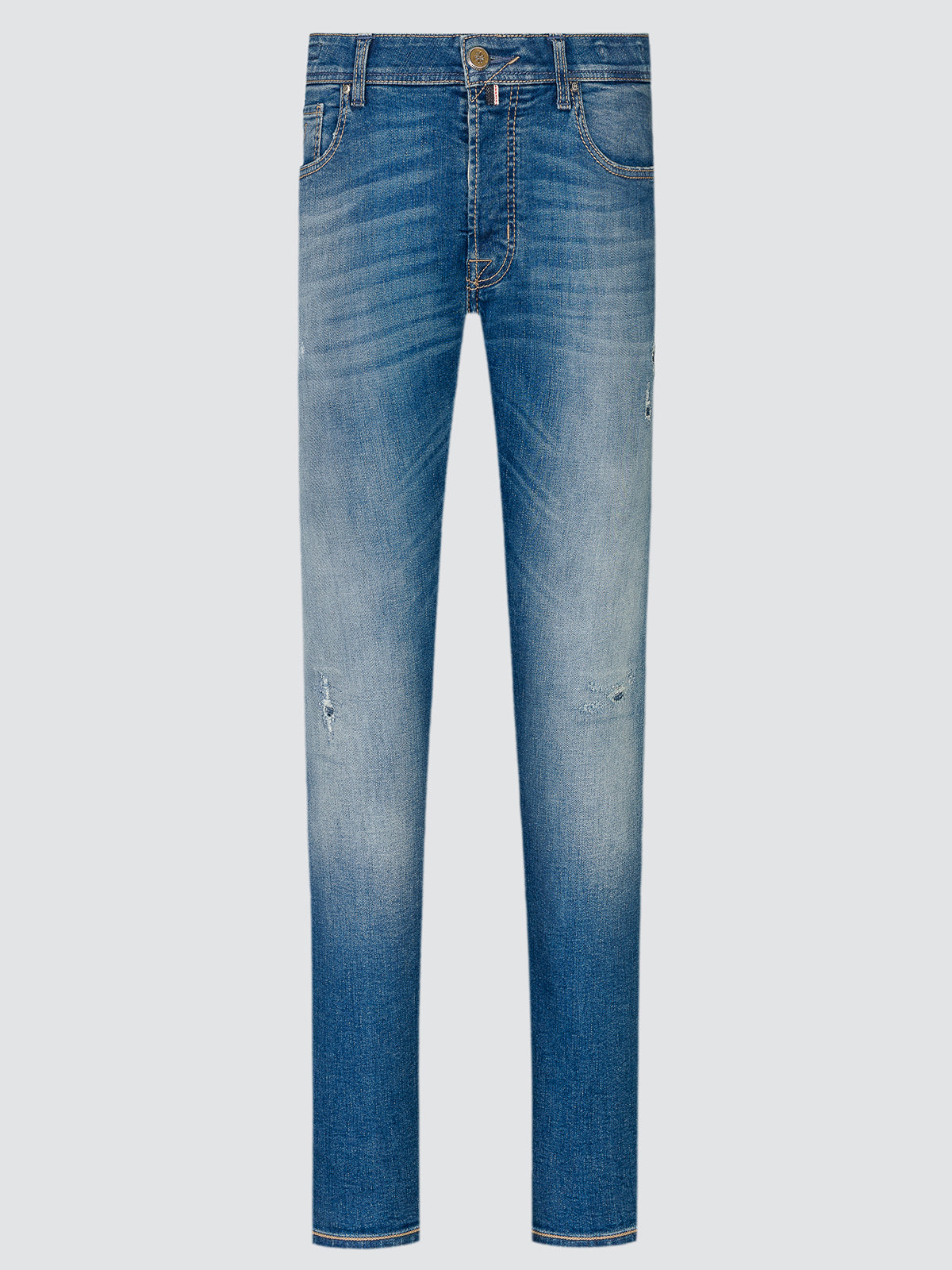 Bard LTD Jeans coupe ajustée denim stretch bleu moyen délavage vintage