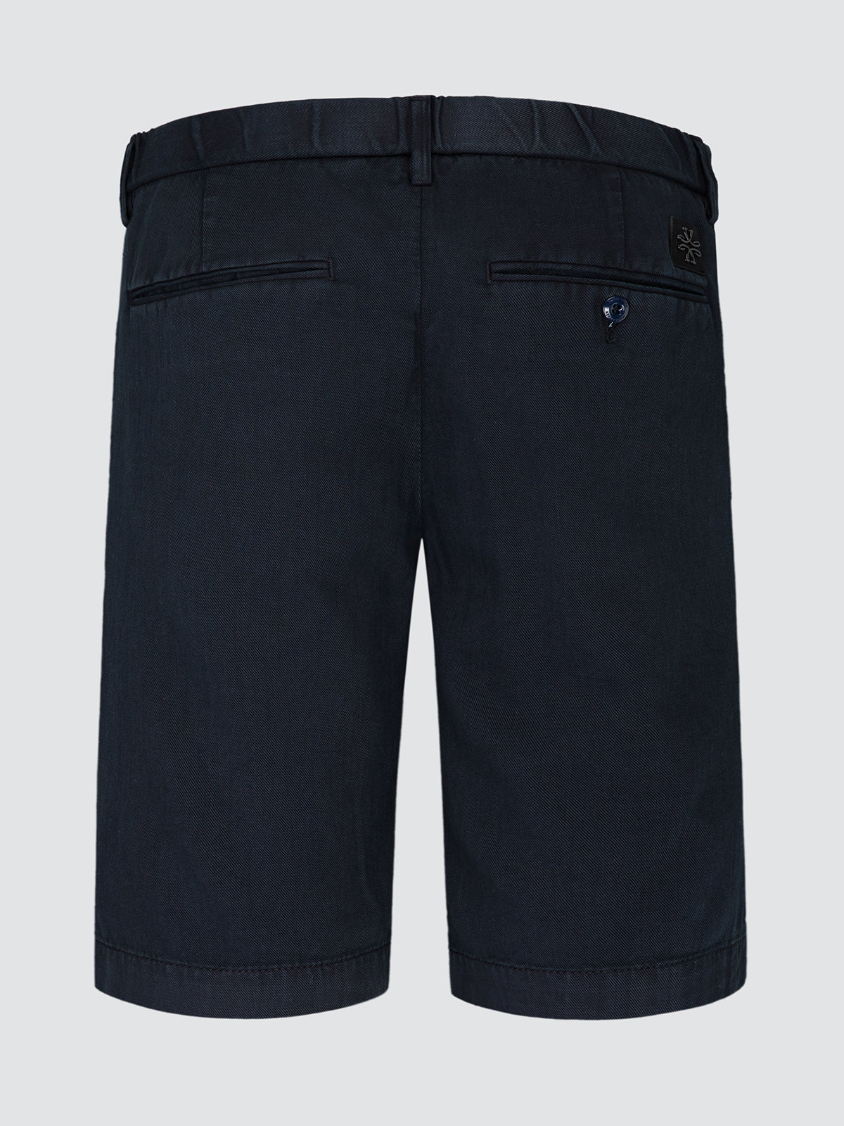 Bermudas George en sarga elástica de algodón azul marino