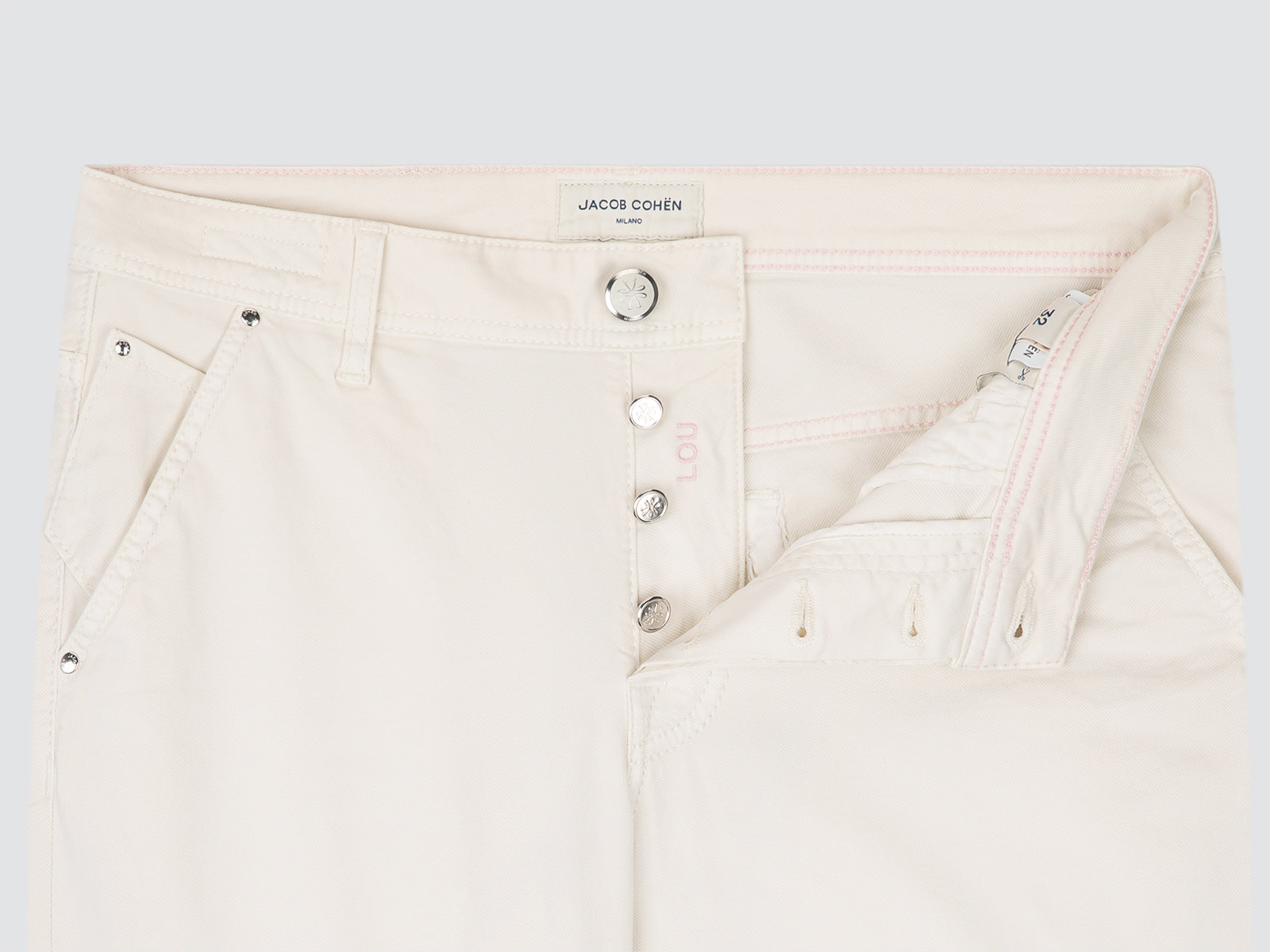 Lou – Short en lyocell de coton stretch écru