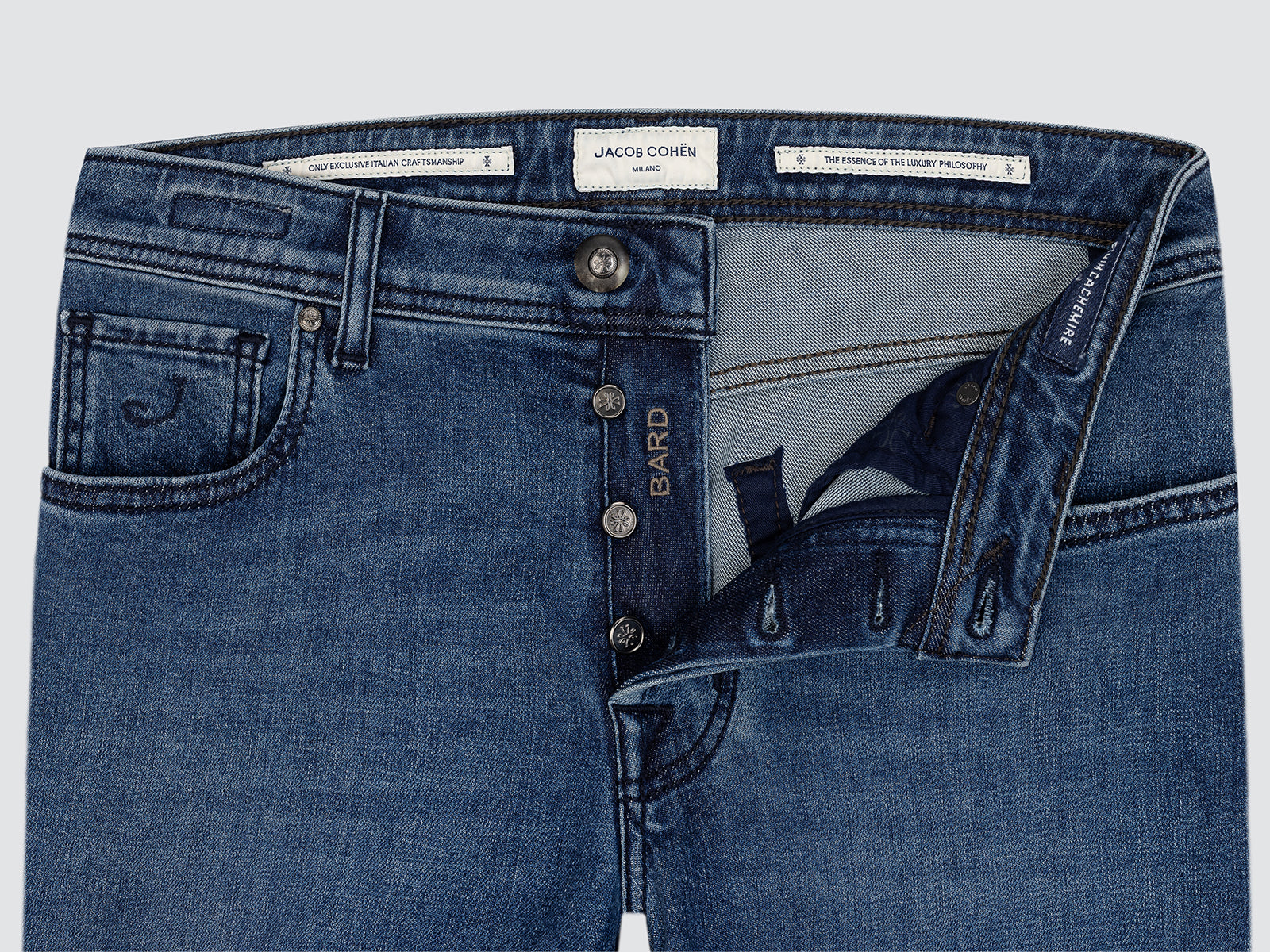 Bard Regular-Slim Jeans Medium Blue Cashmere Comfort Denim