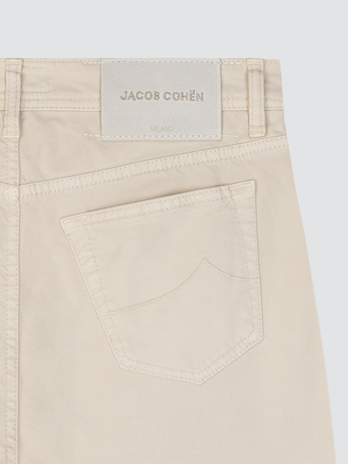Jacob Cohën pants bard off white twill back view