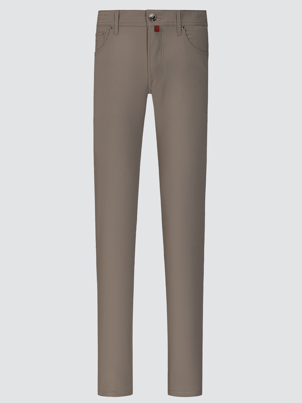 Luis Regular 5 Pocket Hose braunem Nylon Stretch Twill