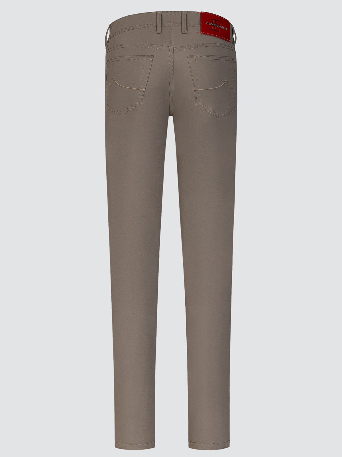 Luis Regular 5 Pocket Hose braunem Nylon Stretch Twill