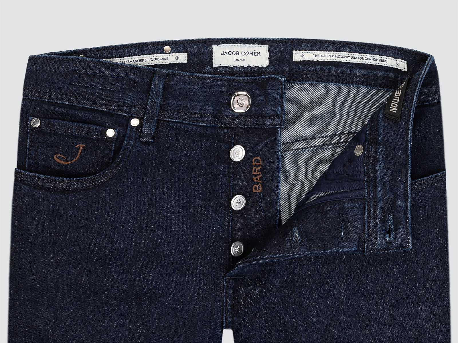 Bard Regular-Slim Jeans in Mittelblau Super Stretch
