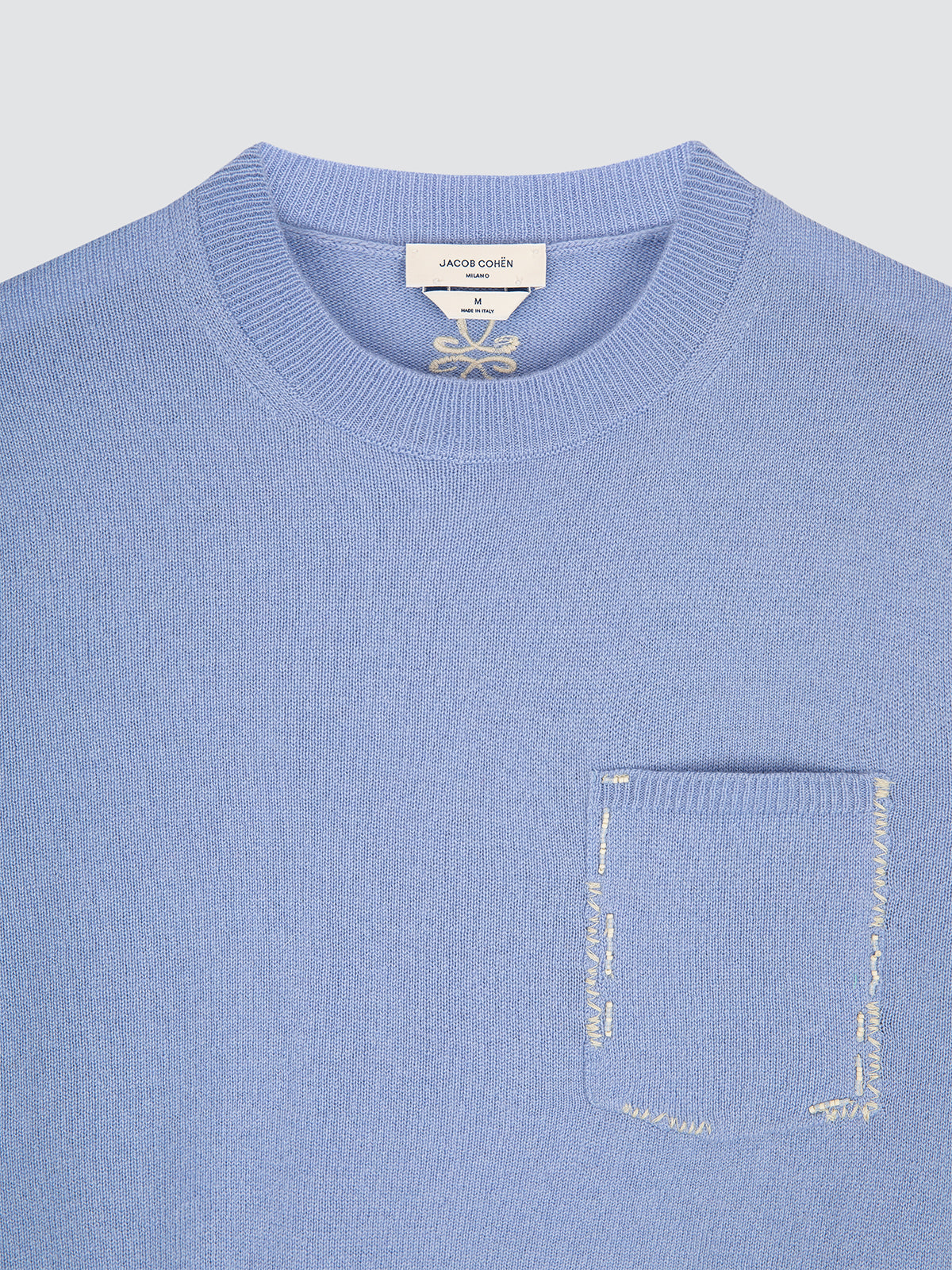 Pullover in powder blue Cashmere