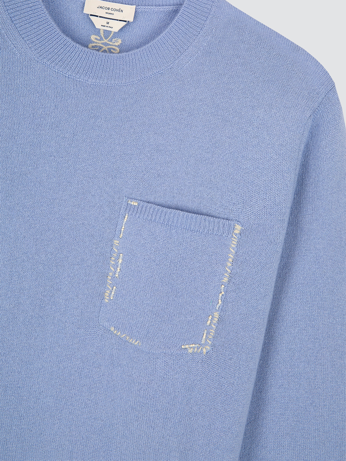 Pullover in powder blue Cashmere