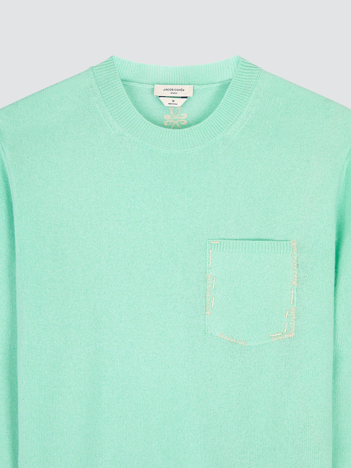Pull en cachemire vert menthe