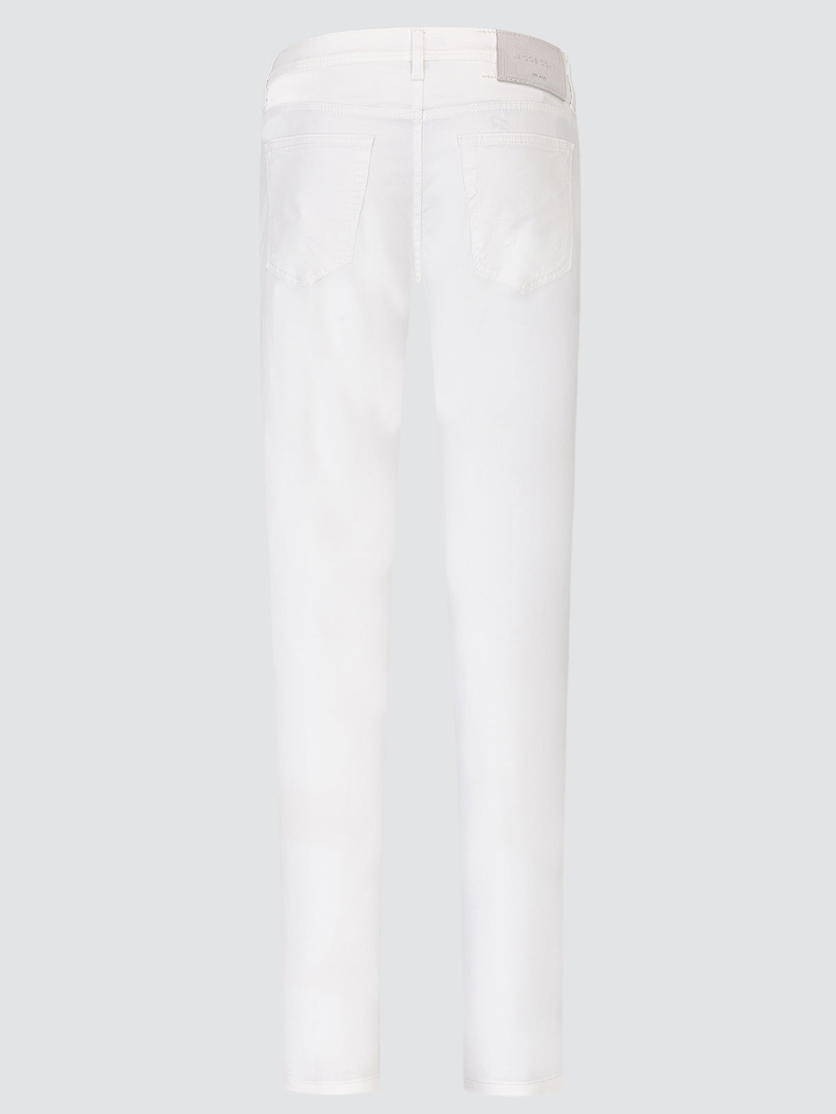 White pants cotton pants Jacob Cohen back view on a white background