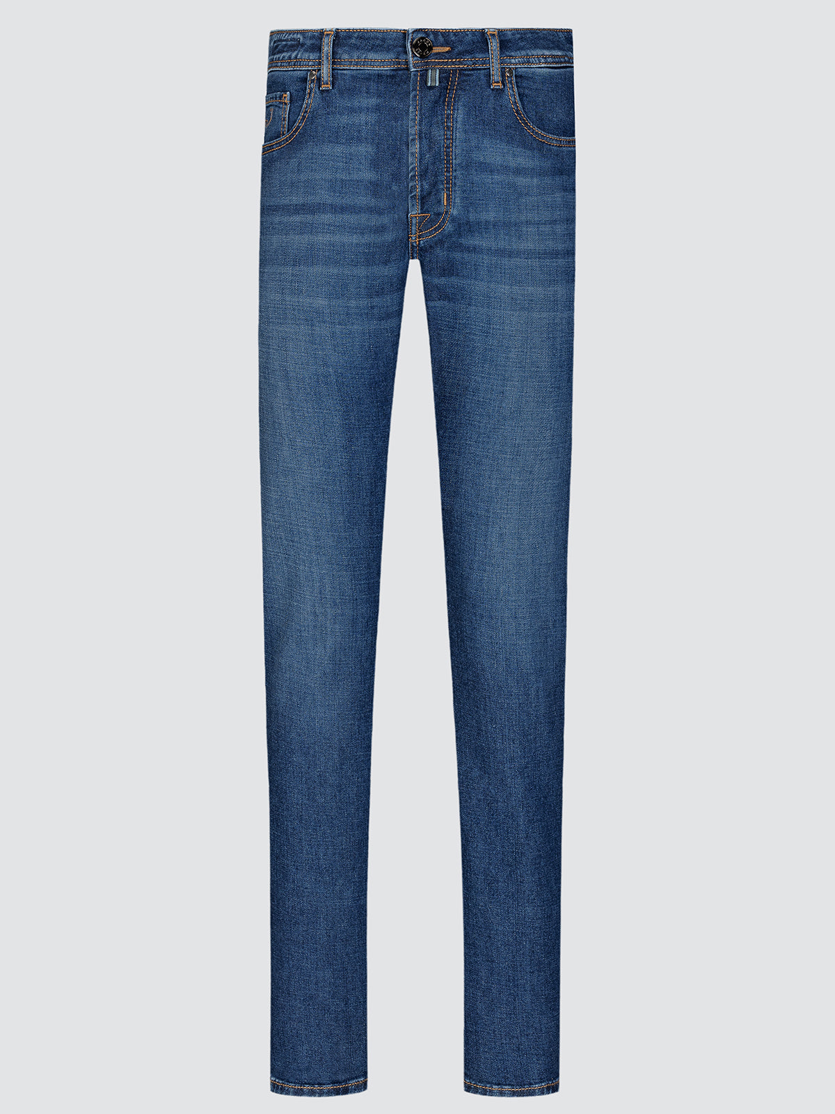 Bard Jeans aus mittelblauem Super-Stretch-Denim