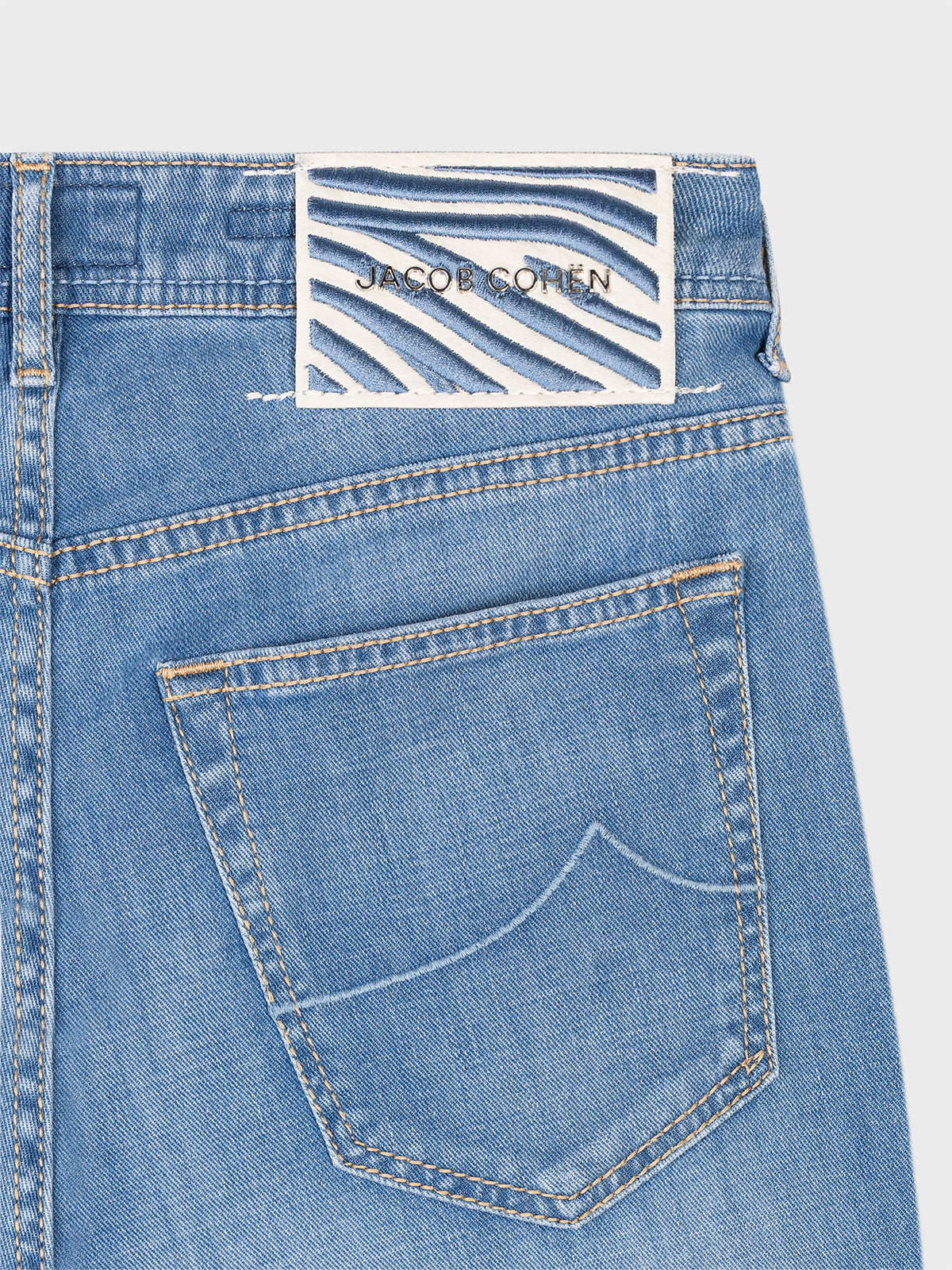 Nick 5 Pocket Jeans in Light Blue Power Stretch Denim