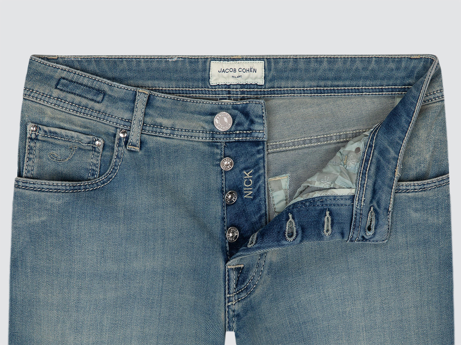 Nick jeans en denim bleu clair super stretch doux