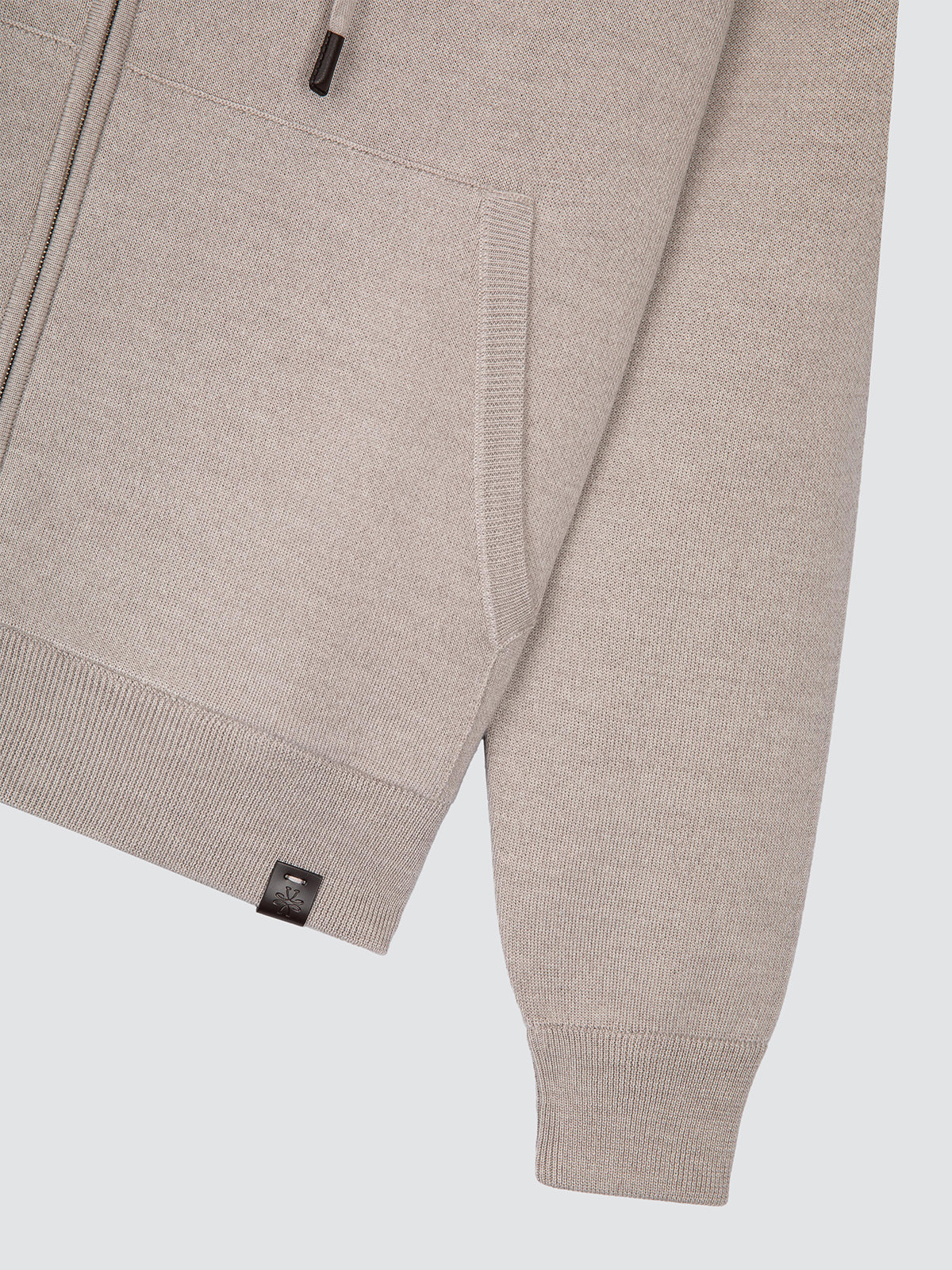 Wool and silk jumper hoodie
