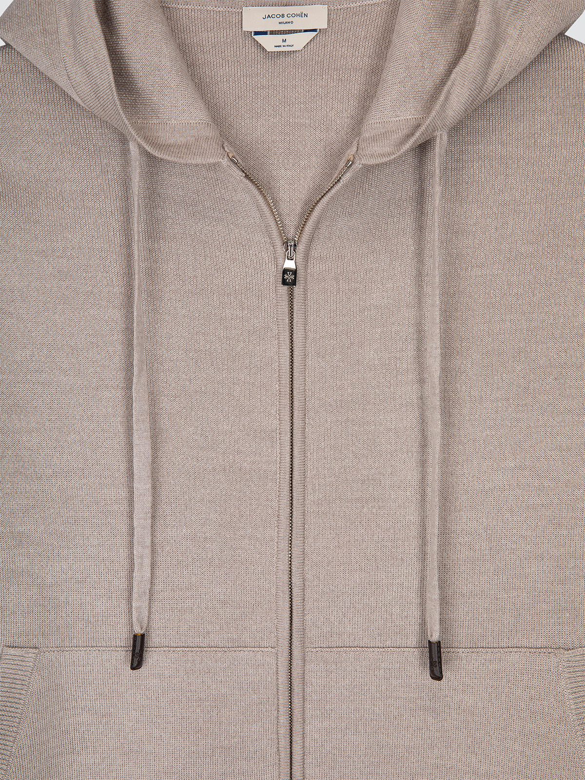 Wool and silk jumper hoodie
