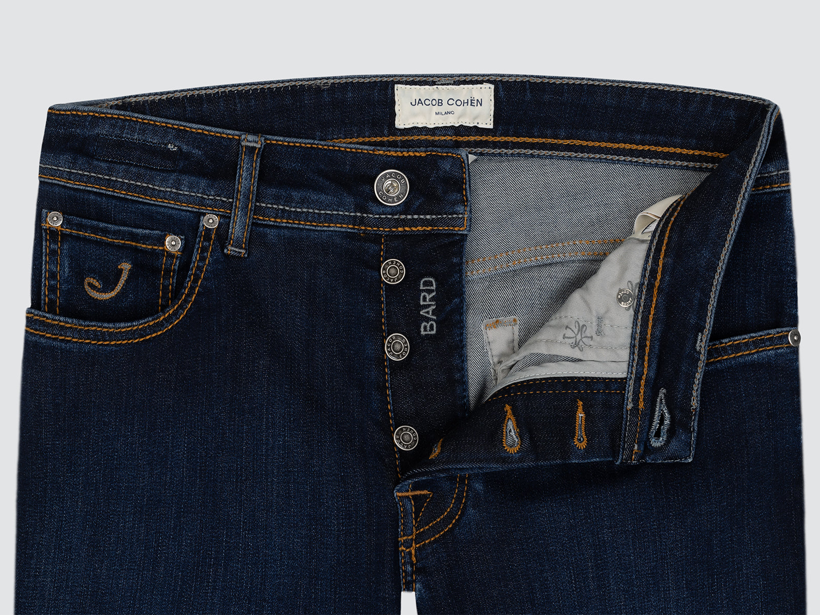 Bard Regular-Slim Jeans in Dunkelblau Super Stretch Soft Denim