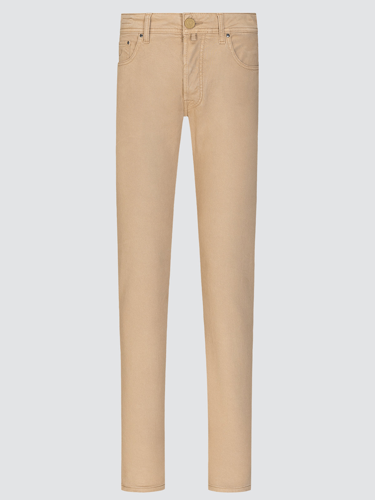 pantalon Jacob Cohën twill beige bard front view