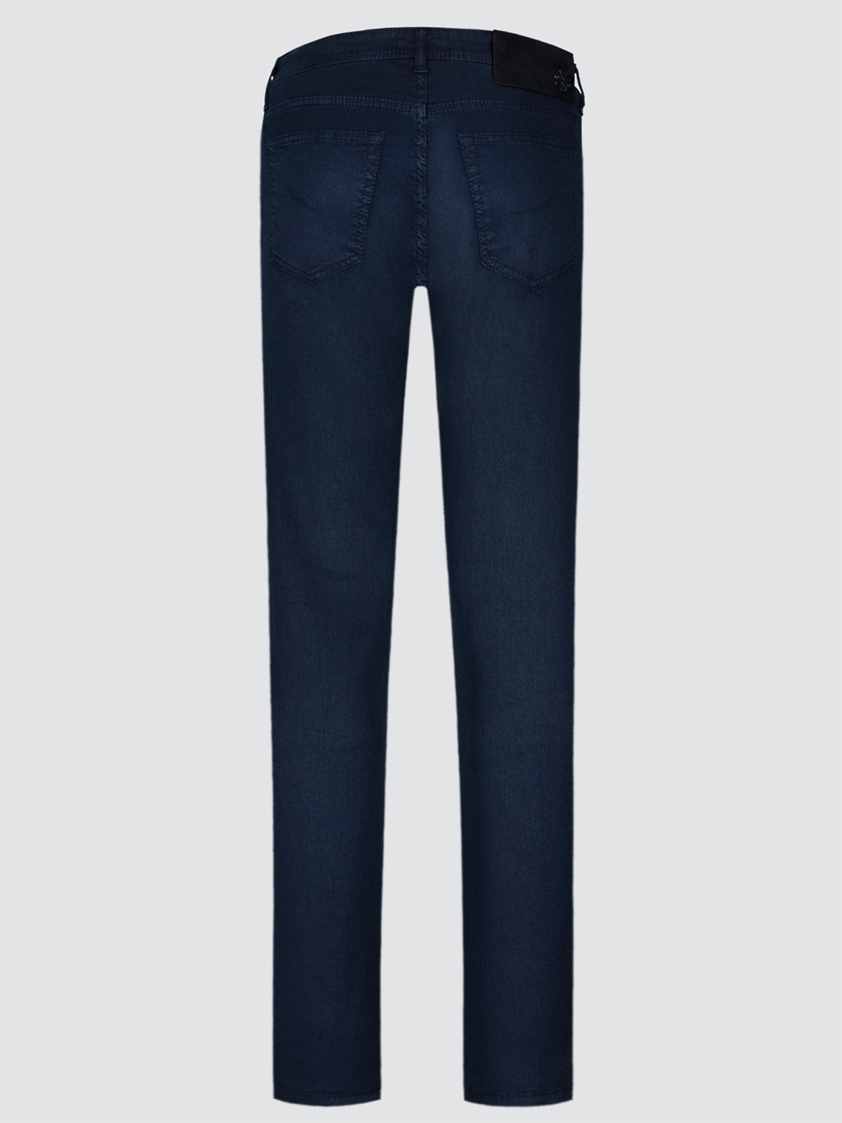 Luis - Pantalon 5 poches lin cotton stretch bleu marine
