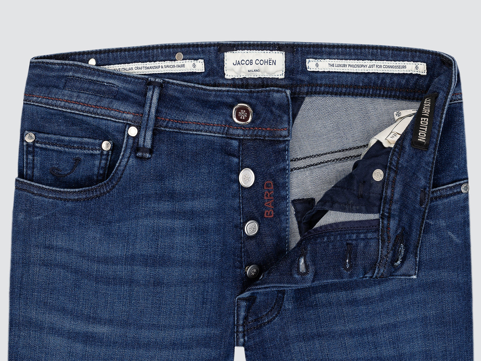 Bard jeans middelblauwe superstretch zachte denim
