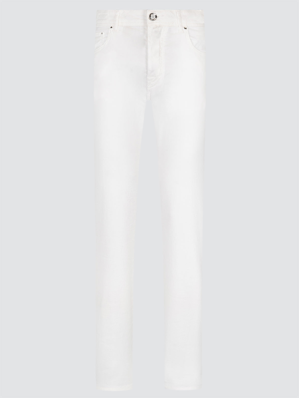 White linen pants 5 pockets by Jacob Cohën on a white background