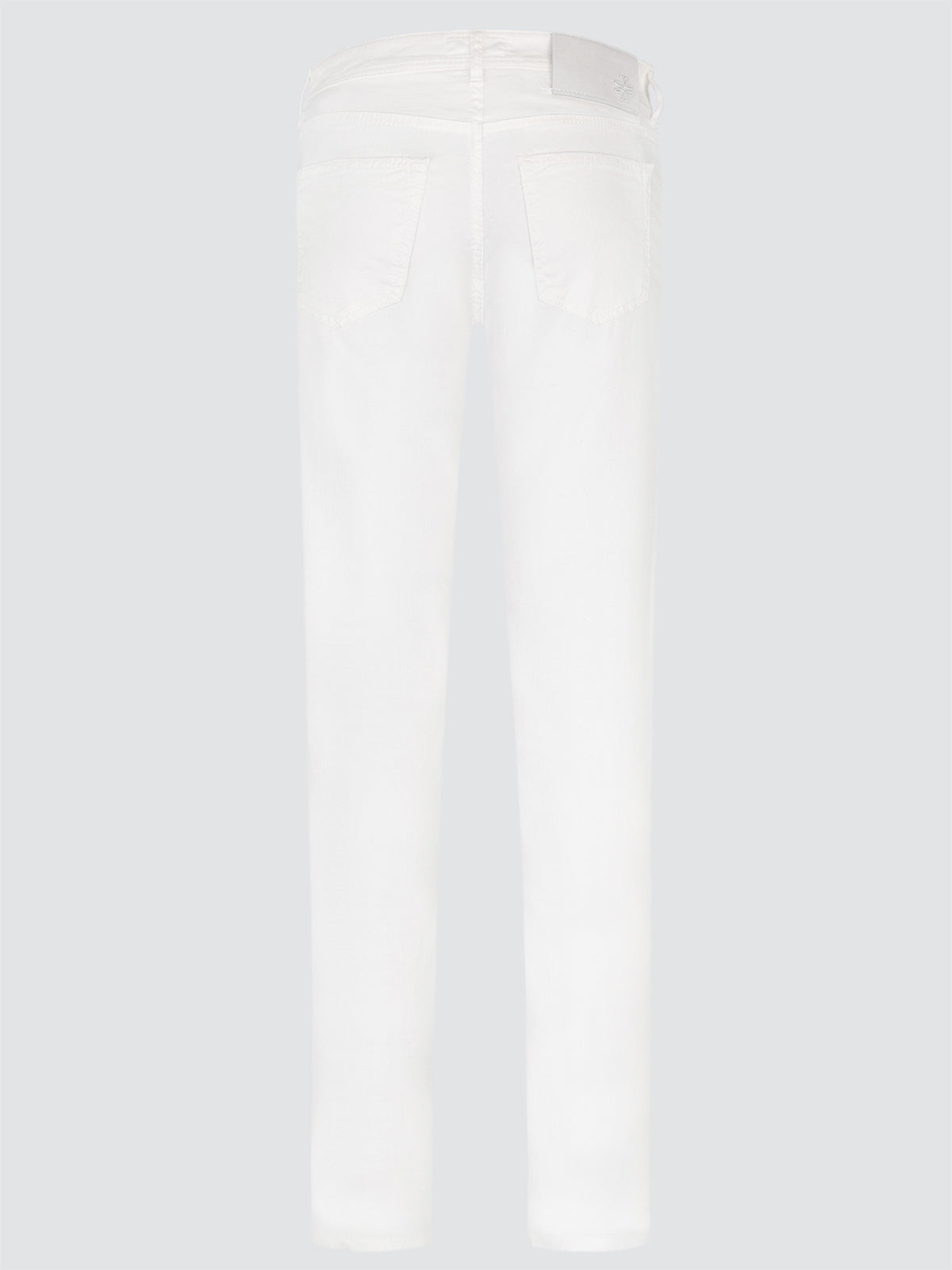 Luis - pantalon 5 poches en coton et lin stretch blanc