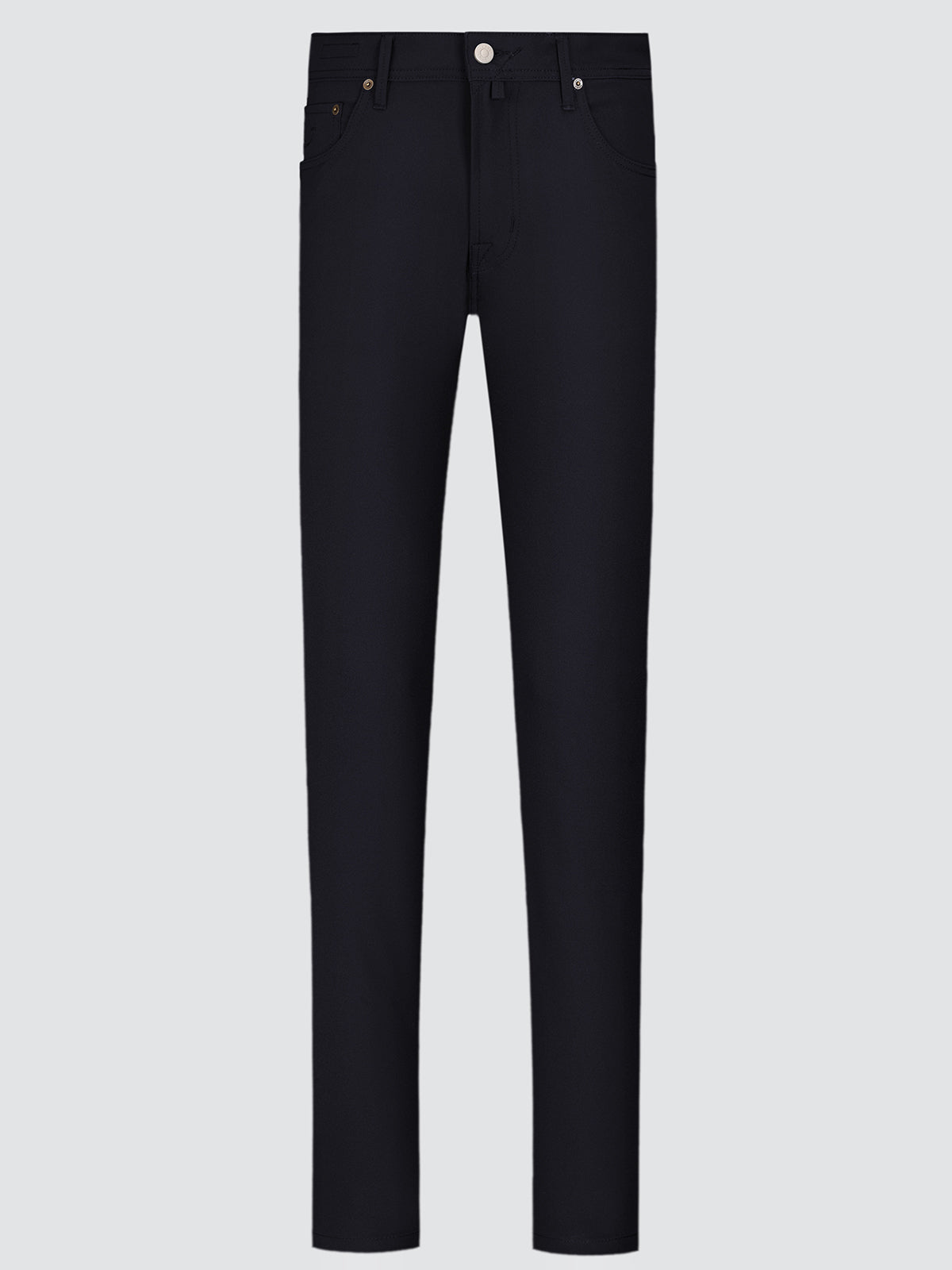 Navy blue jeans microfibre traveller  on a light gray background jacob Cohen