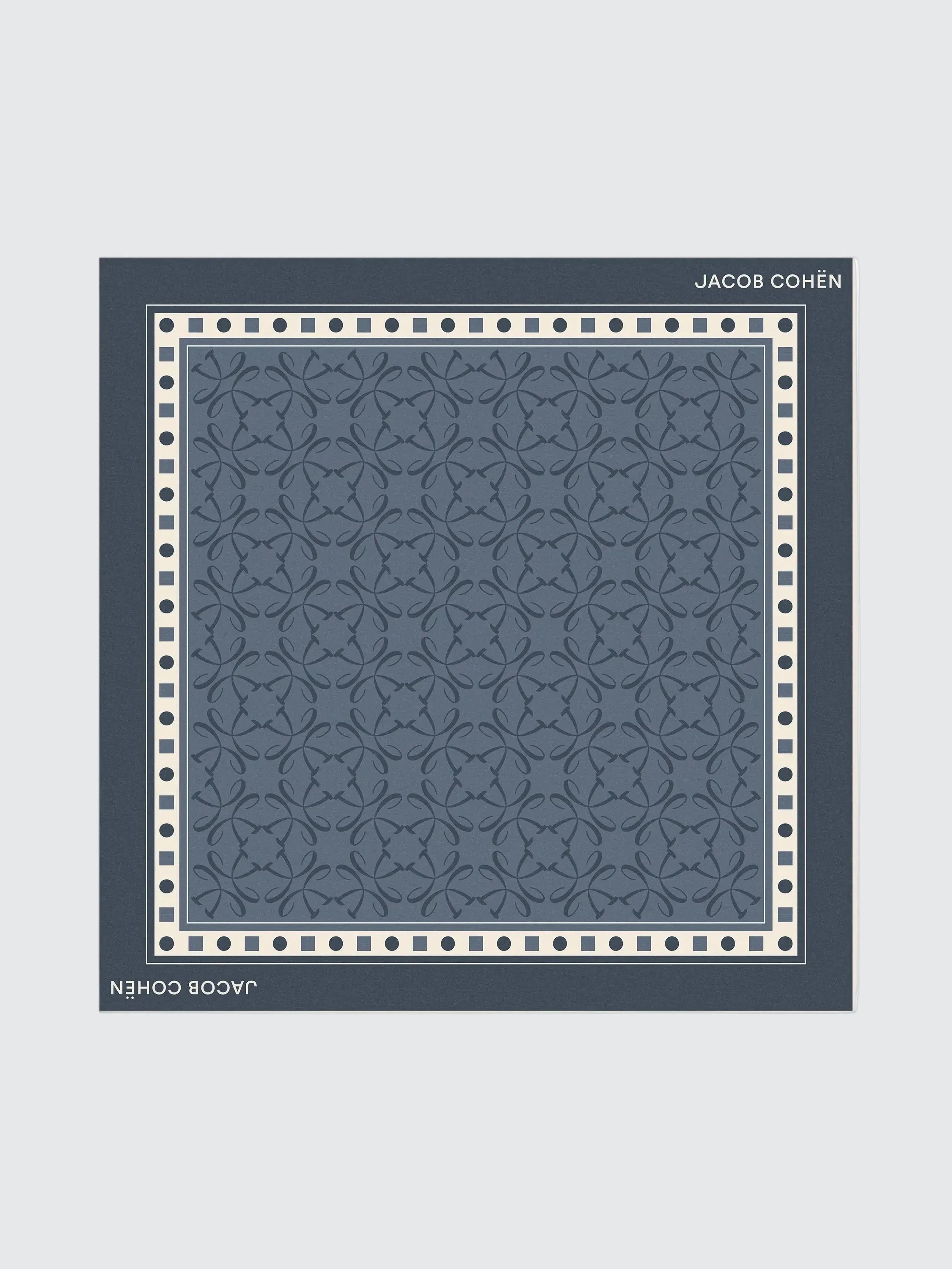 Patterned bandana Jacob Cohen with brand name on a light gray background