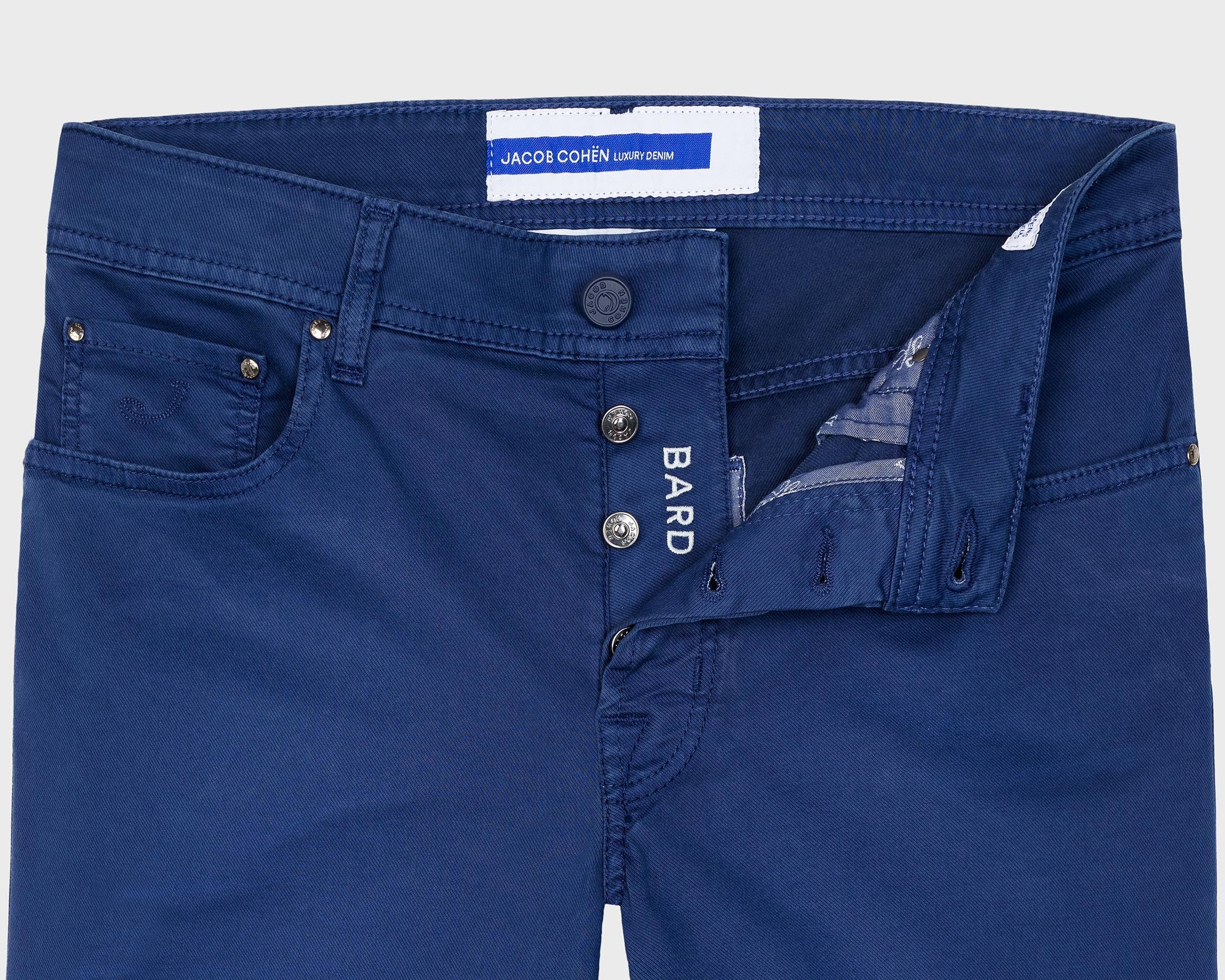 BARD GABARDINE COTTON LYOCELL BLUE STRETCH