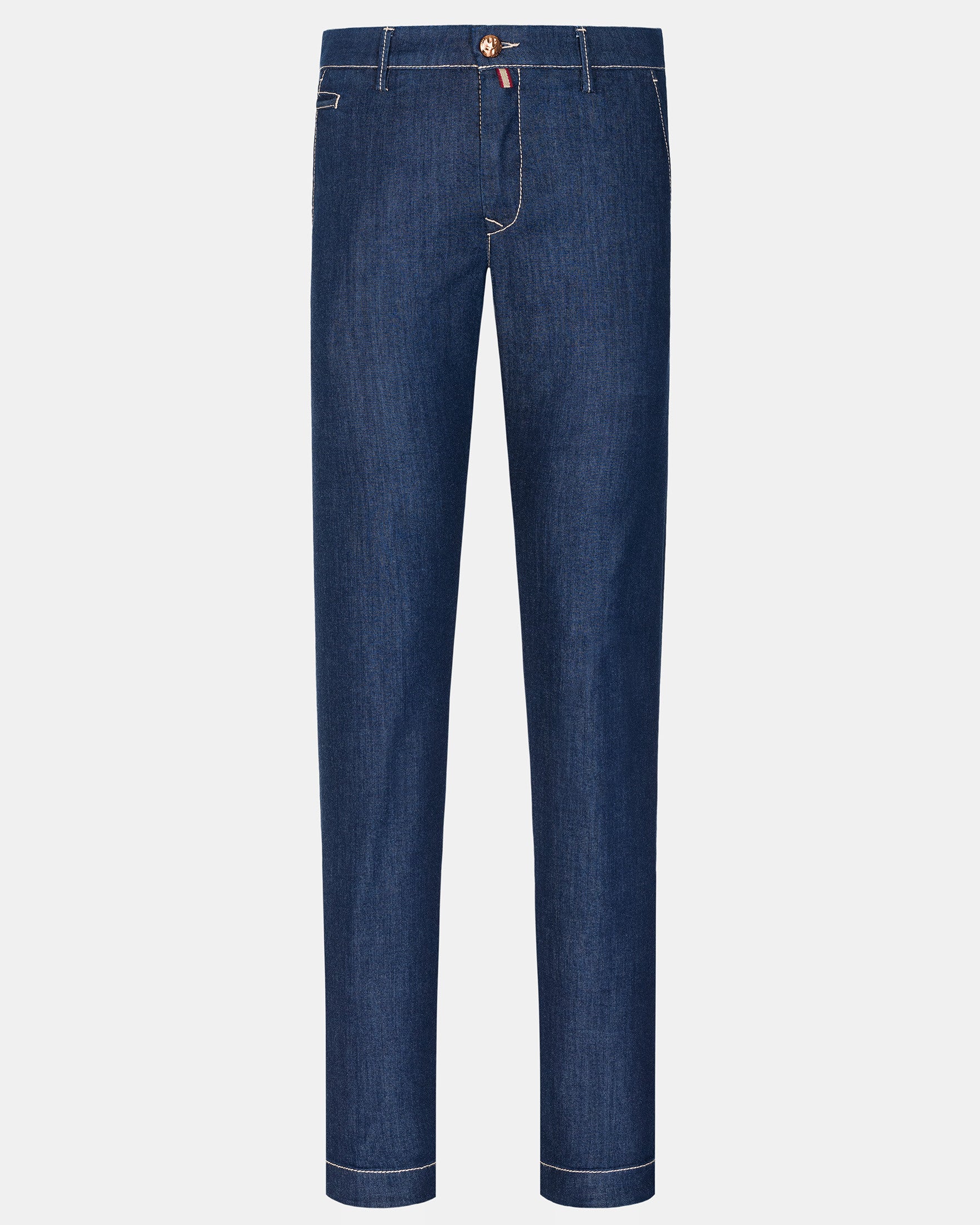 BOBBY PANTS DARK BLUE DENIM STRETCH