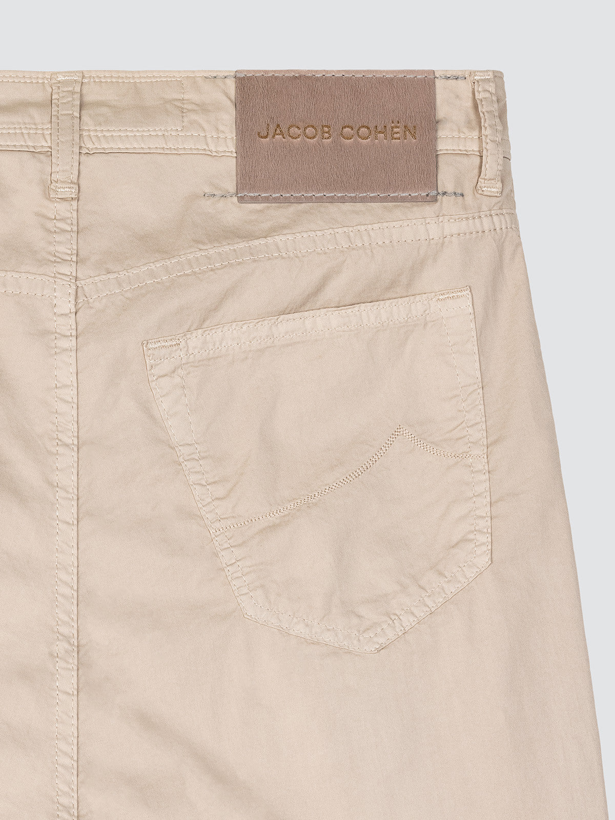 BARD BEIGE SUPER LIGHT COTTON SATIN STRETCH