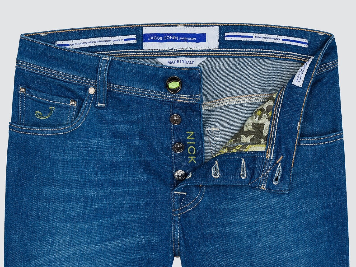 NICK MEDIUM BLUE STRETCH DENIM JACOB COHEN