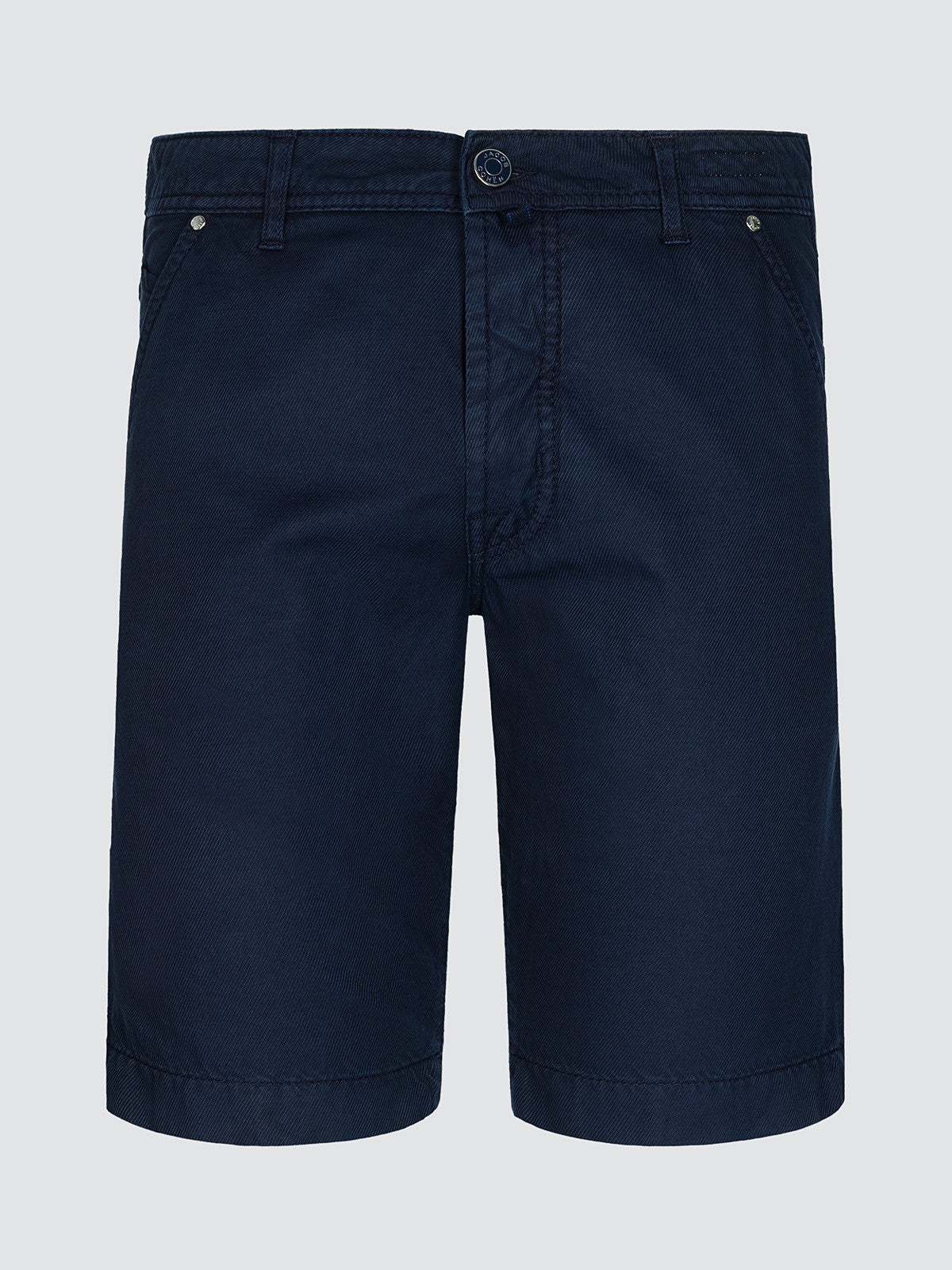 LOU BERMUDA NAVY BLUE LINEN COTTON