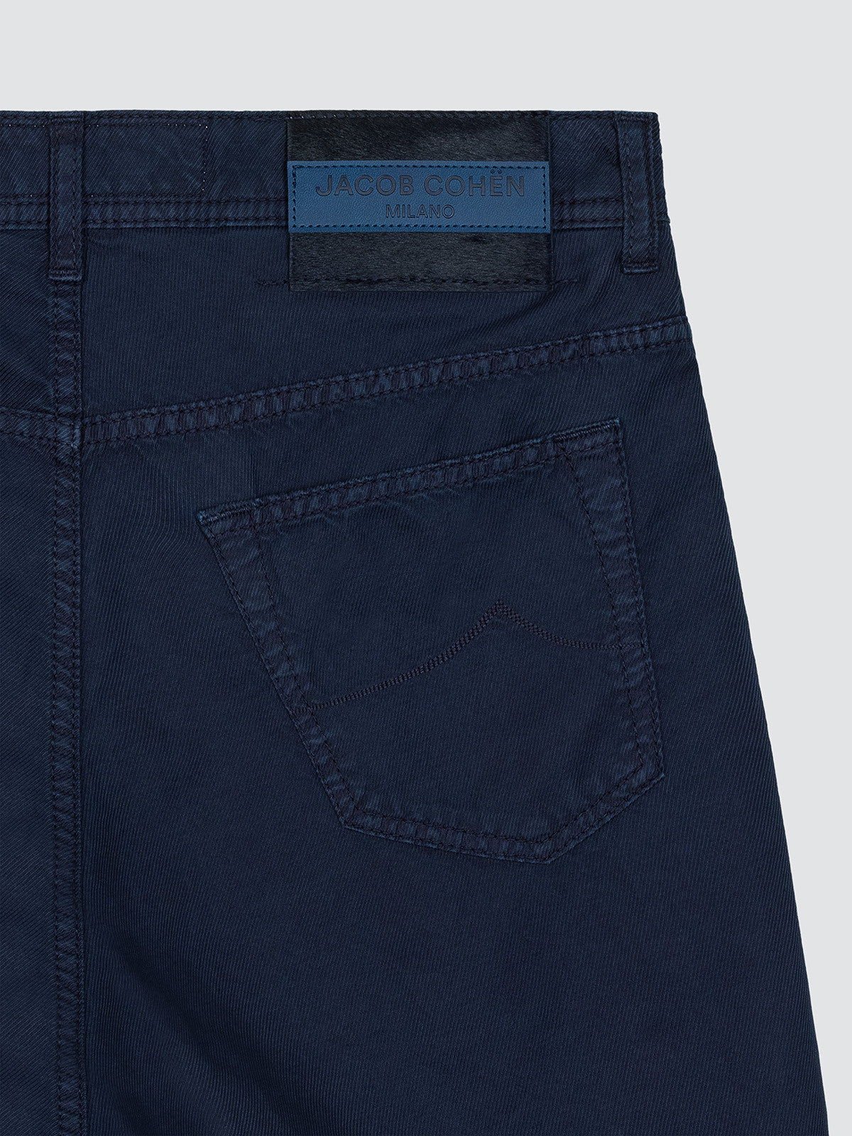 LOU BERMUDA NAVY BLUE LINEN COTTON