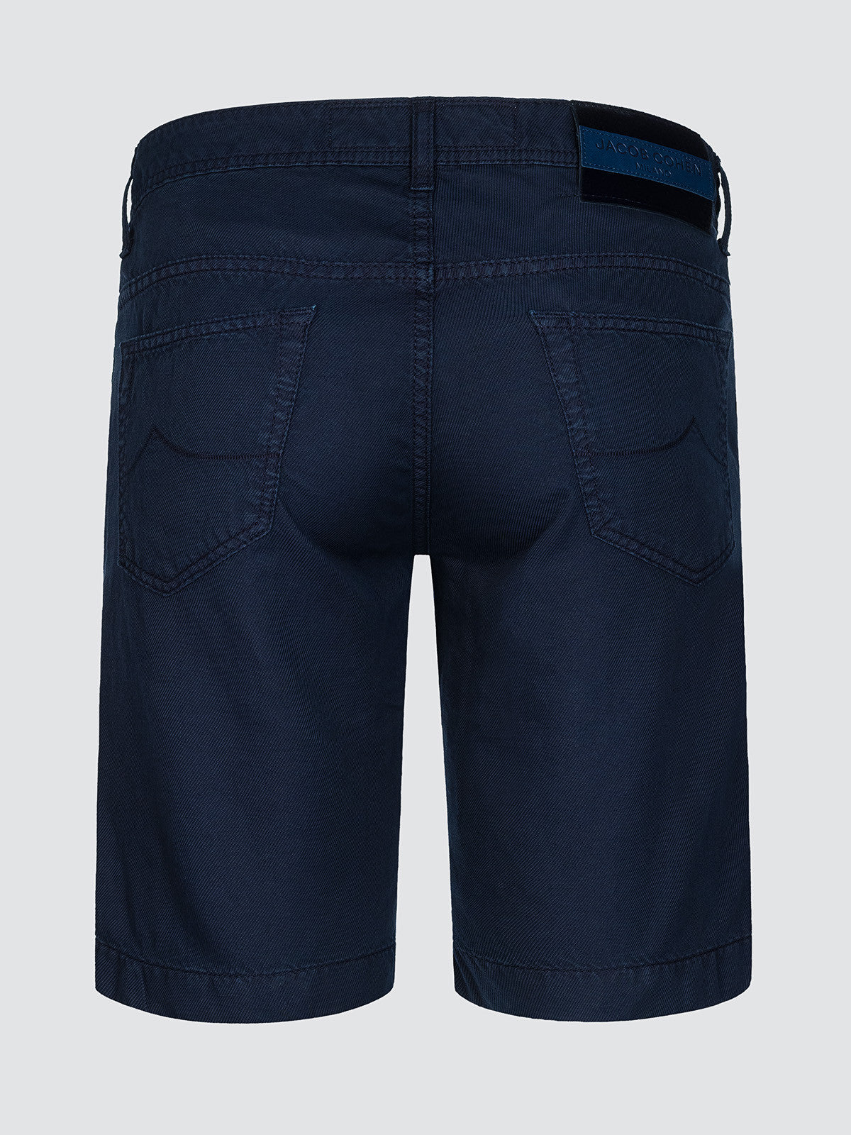 LOU BERMUDA NAVY BLUE LINEN COTTON