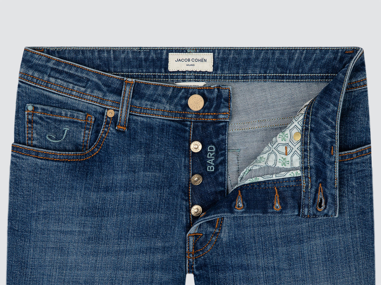 Bard - Jean bleu moyen en coton stretch