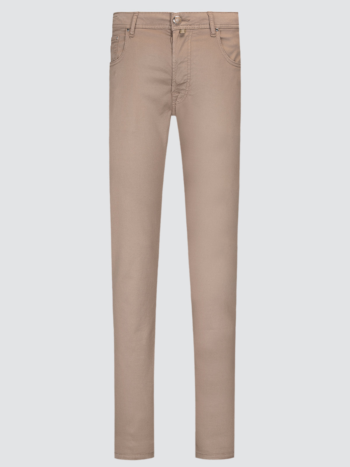 Beige pants on a light gray background