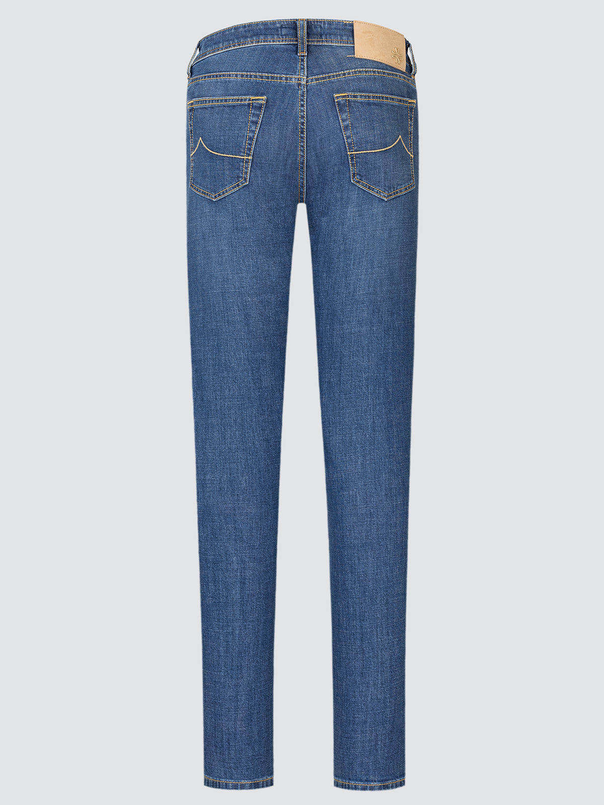 Blue jeans on a white background