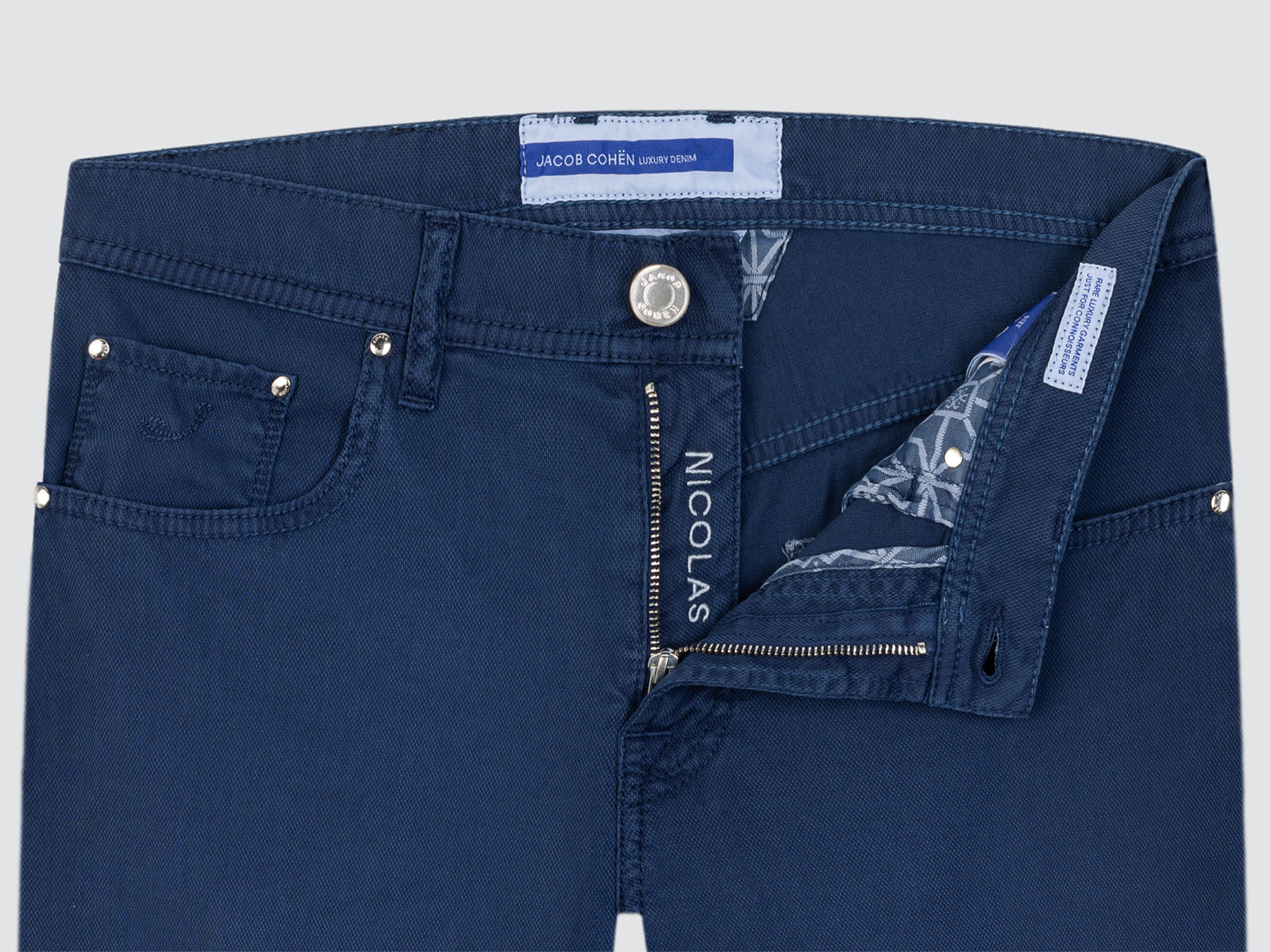 Bermuda Nicolas in cotton pique lyocell stretch Blue