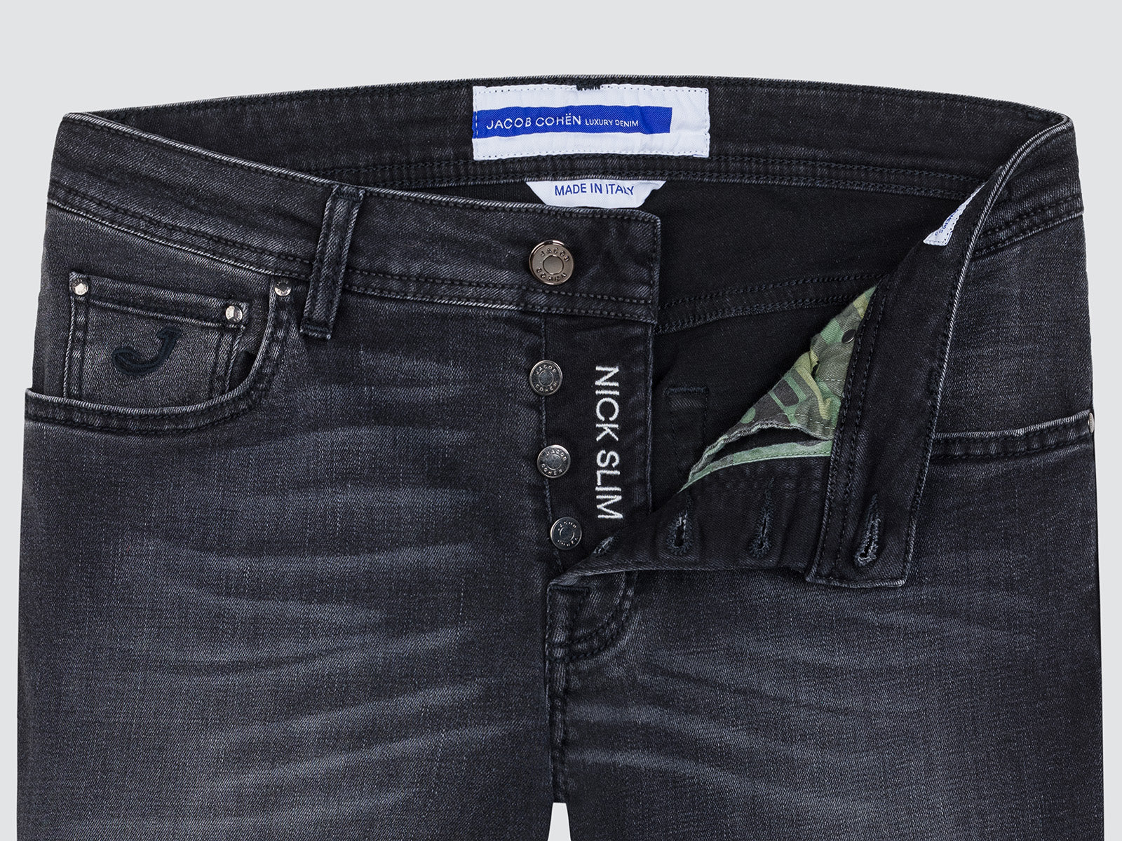NICK SLIM GRIS FONCE SUPER STRETCH JACOB COHEN