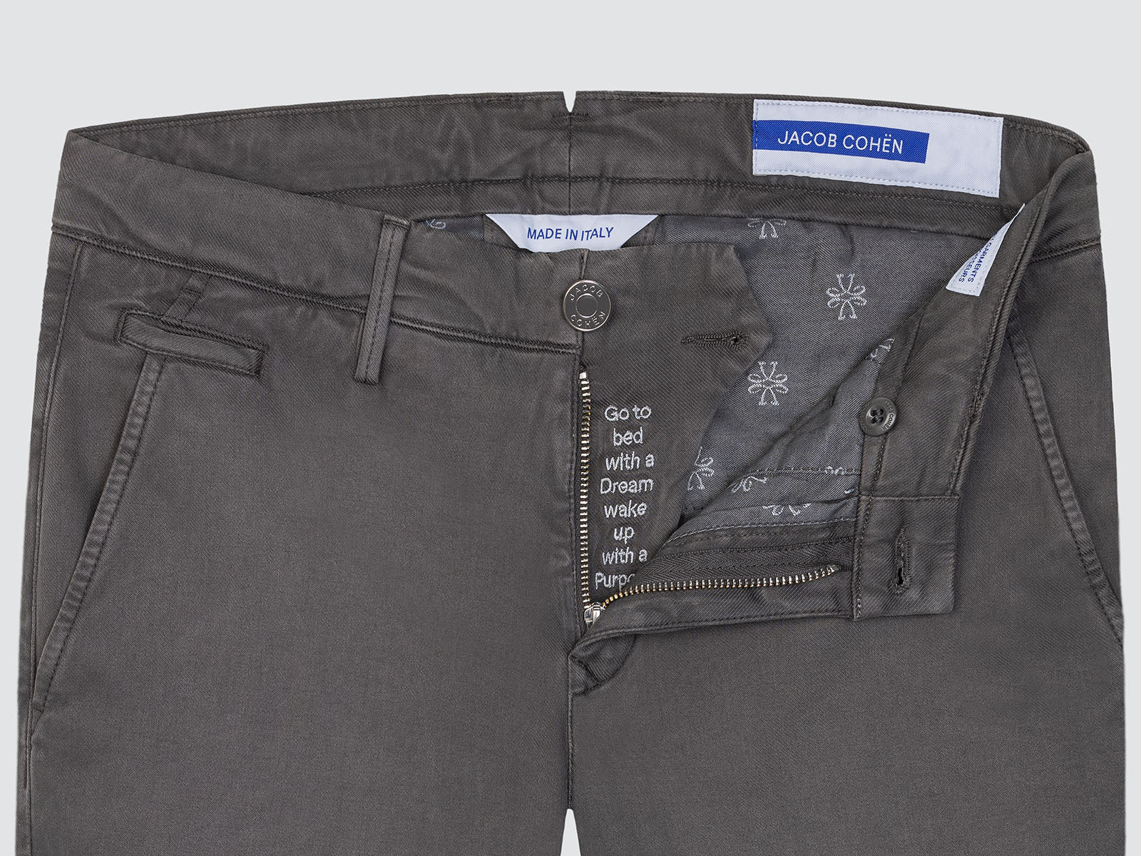 Pantalon chino Bobby gabardine de coton grise