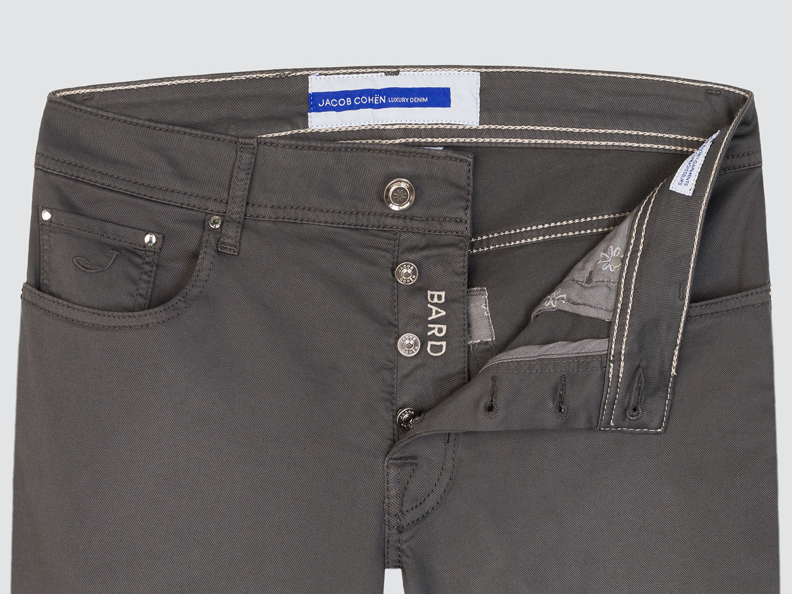 Bard broek katoen lyocell gris