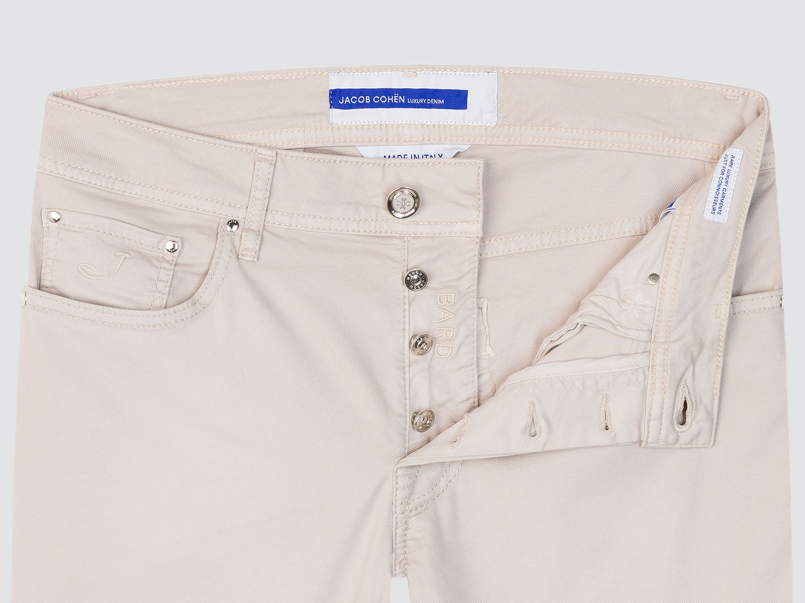 Bard broek katoen en lyocell stone greige