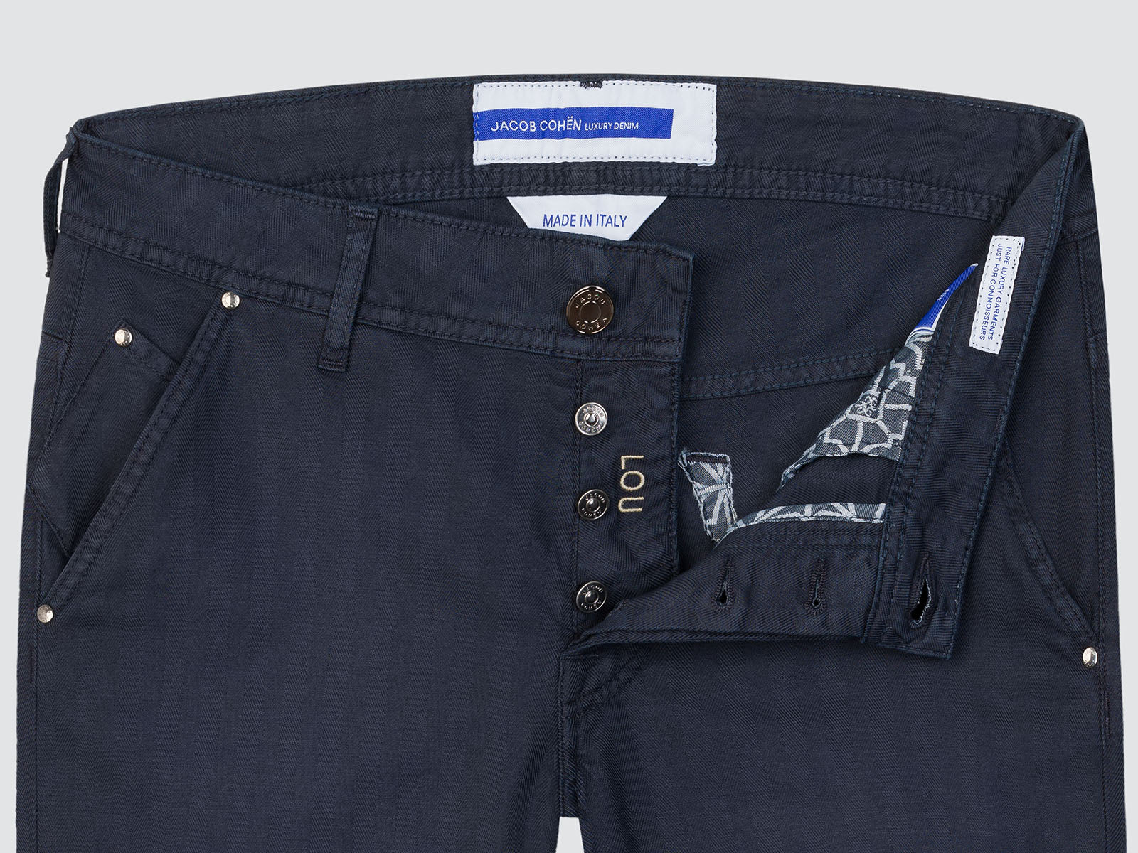 Lou bermudashorts marineblauwe katoen linnen