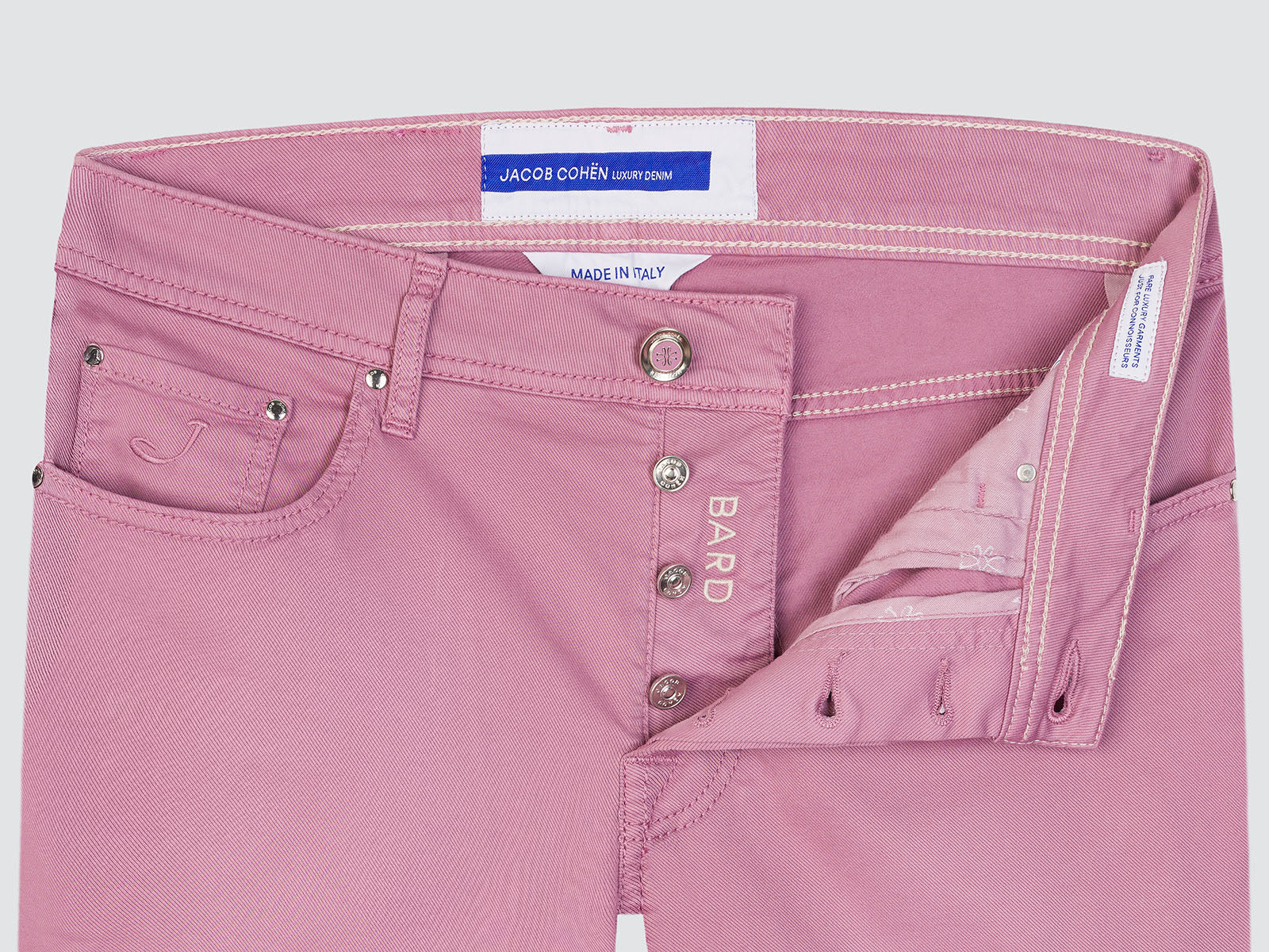 PANTALON BARD COTON LYOCELL FRAMBOISE