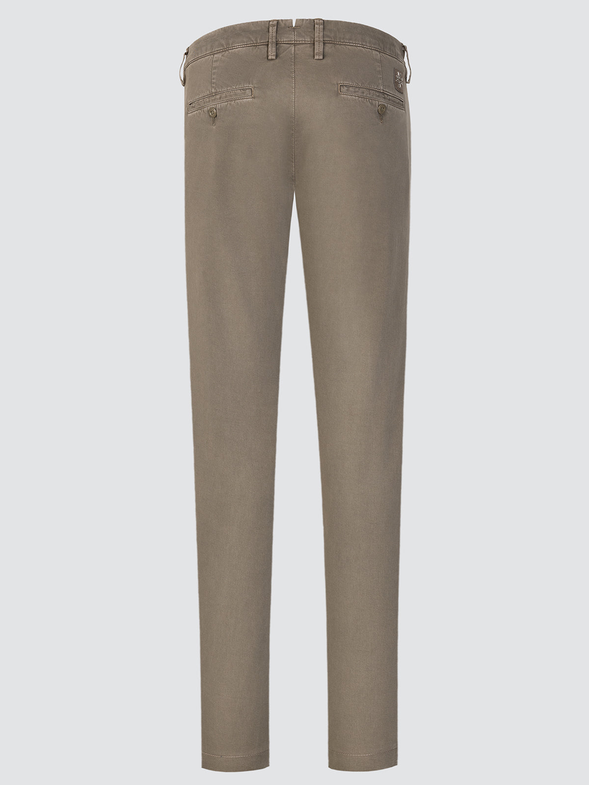 Bobby Slim Chinohose aus elefantenbrauner Stretch-Baumwolle und Lyocell