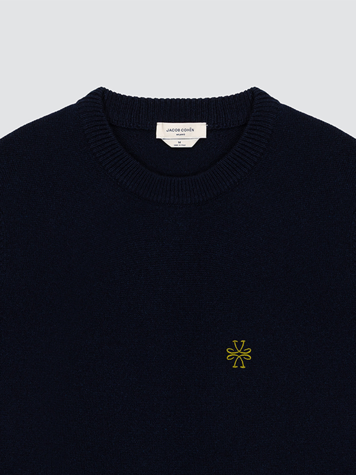 Jacob Cohen navy blue jumper with yellow logo