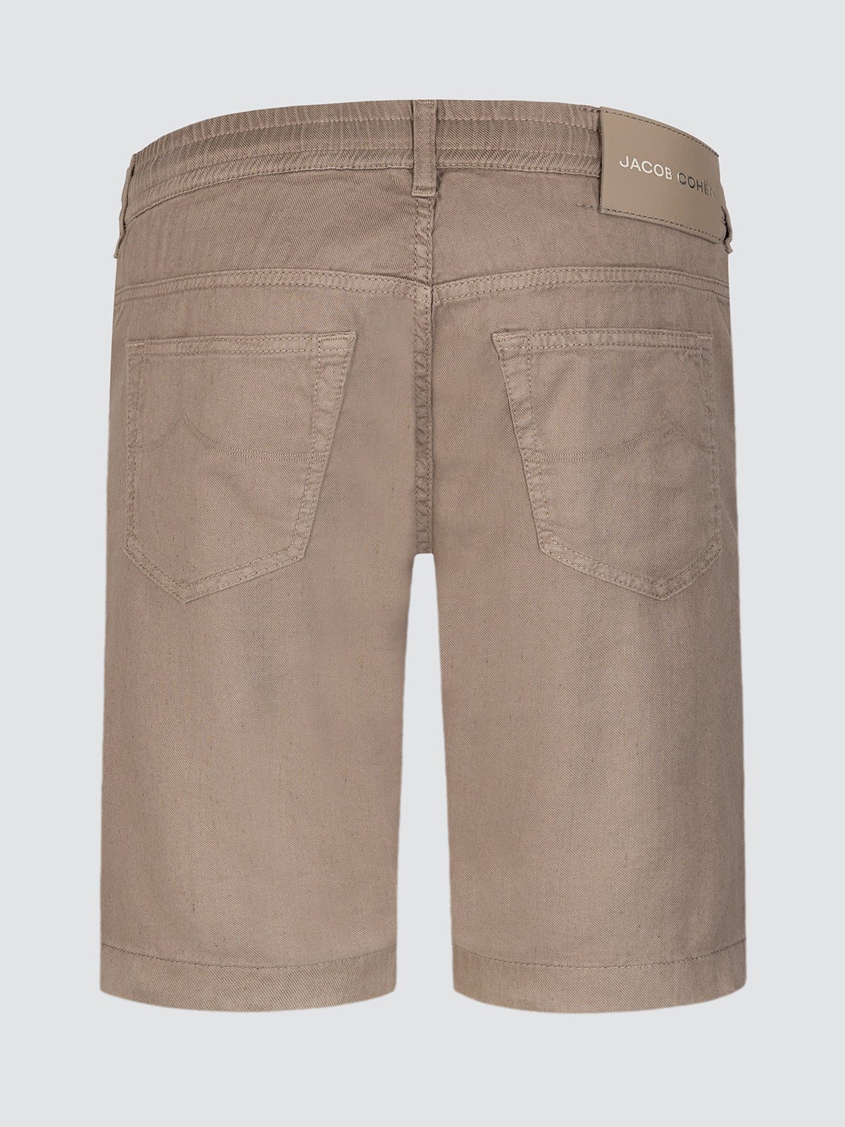 Leo shorts in linen and cotton stretch elephant brown